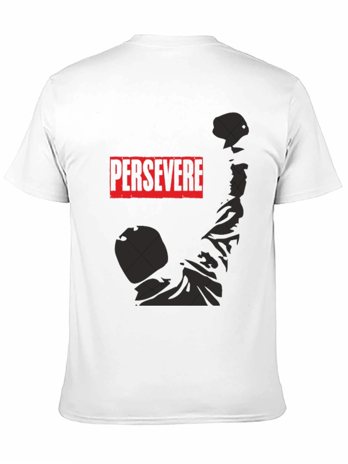 Persevere Graphic Tee - Black Cotton Shirt