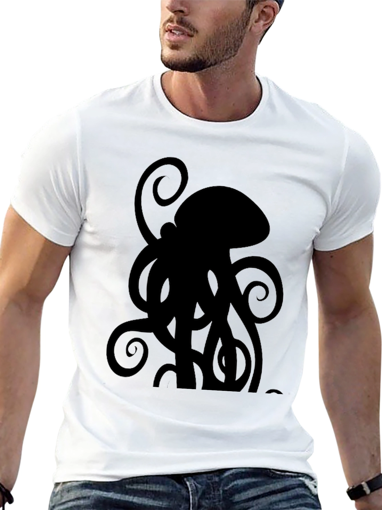 Black Octopus Graphic Tee