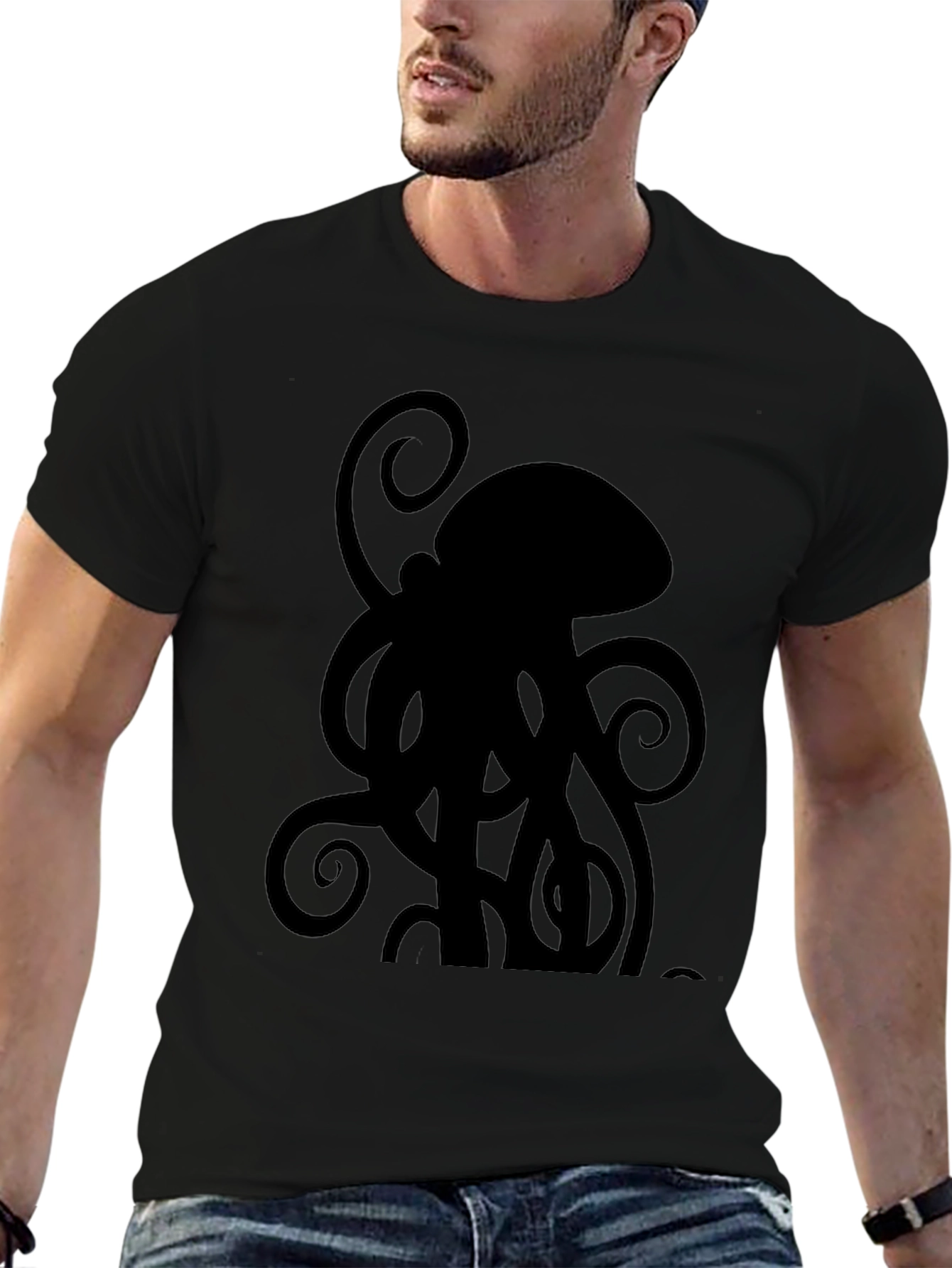 Black Octopus Graphic Tee