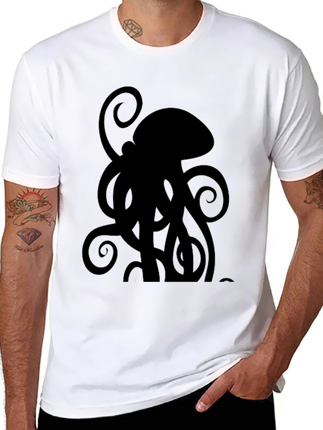 Black Octopus Graphic Tee