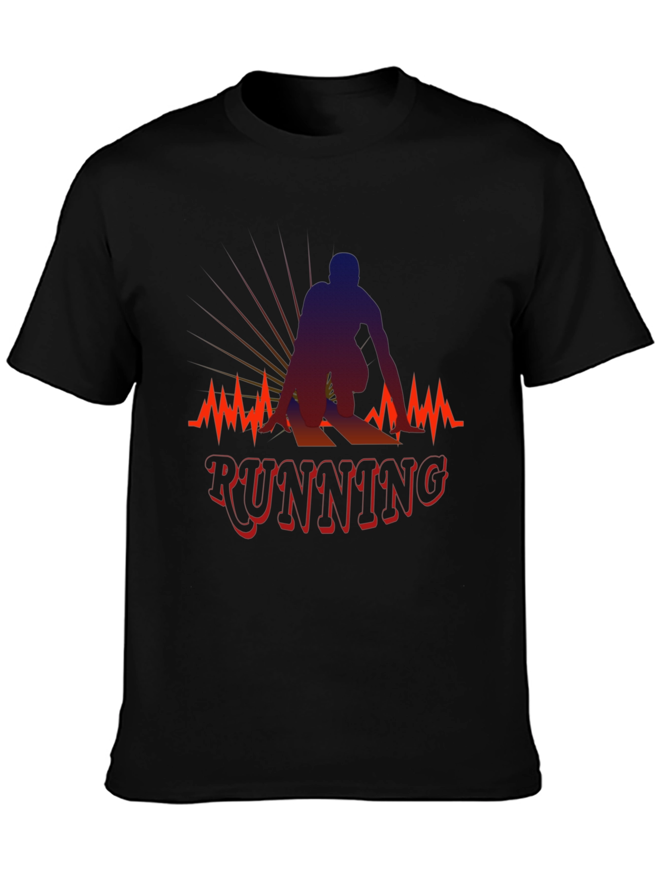 Running Silhouette Graphic T-Shirt - Black