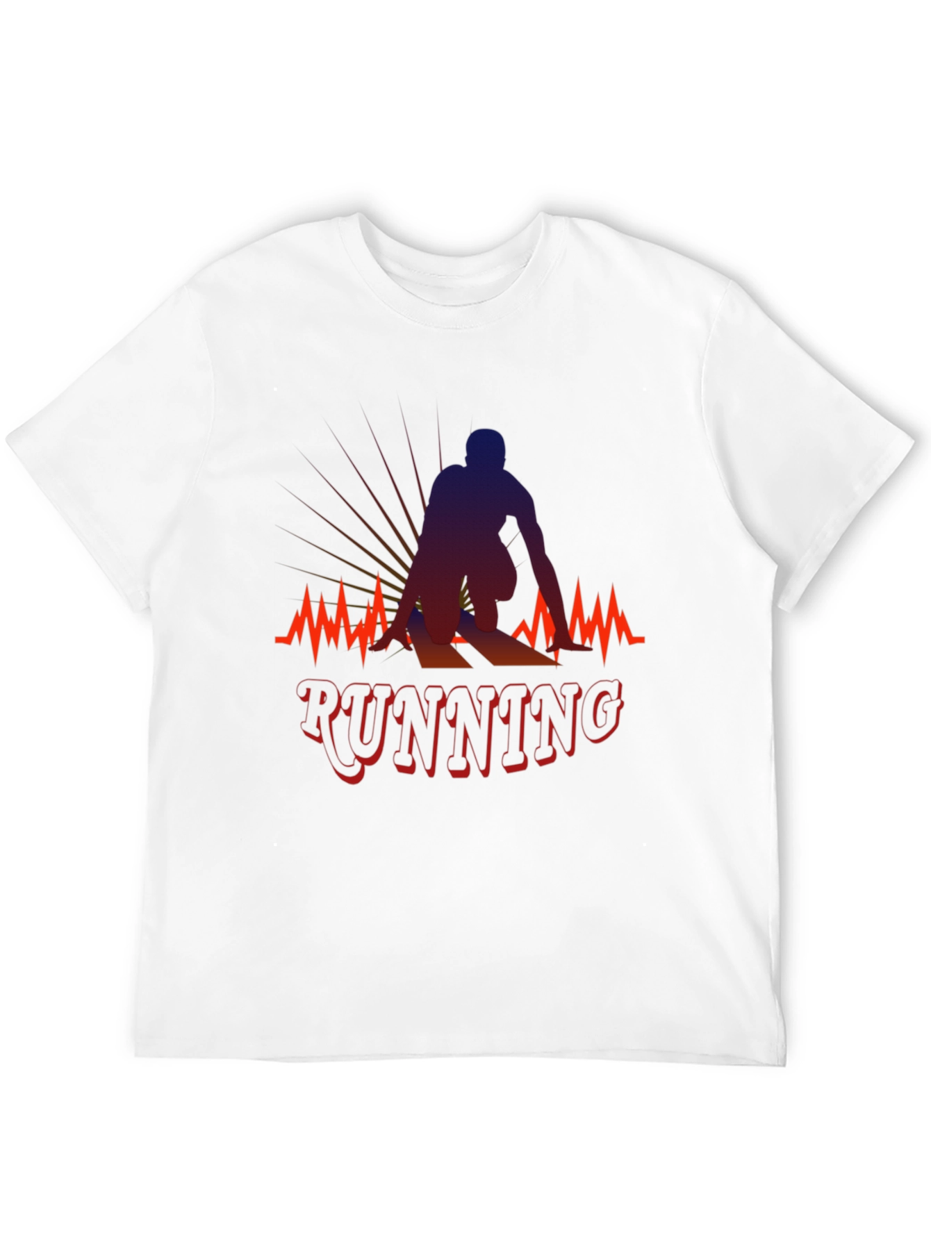 Running Silhouette Graphic T-Shirt - Black