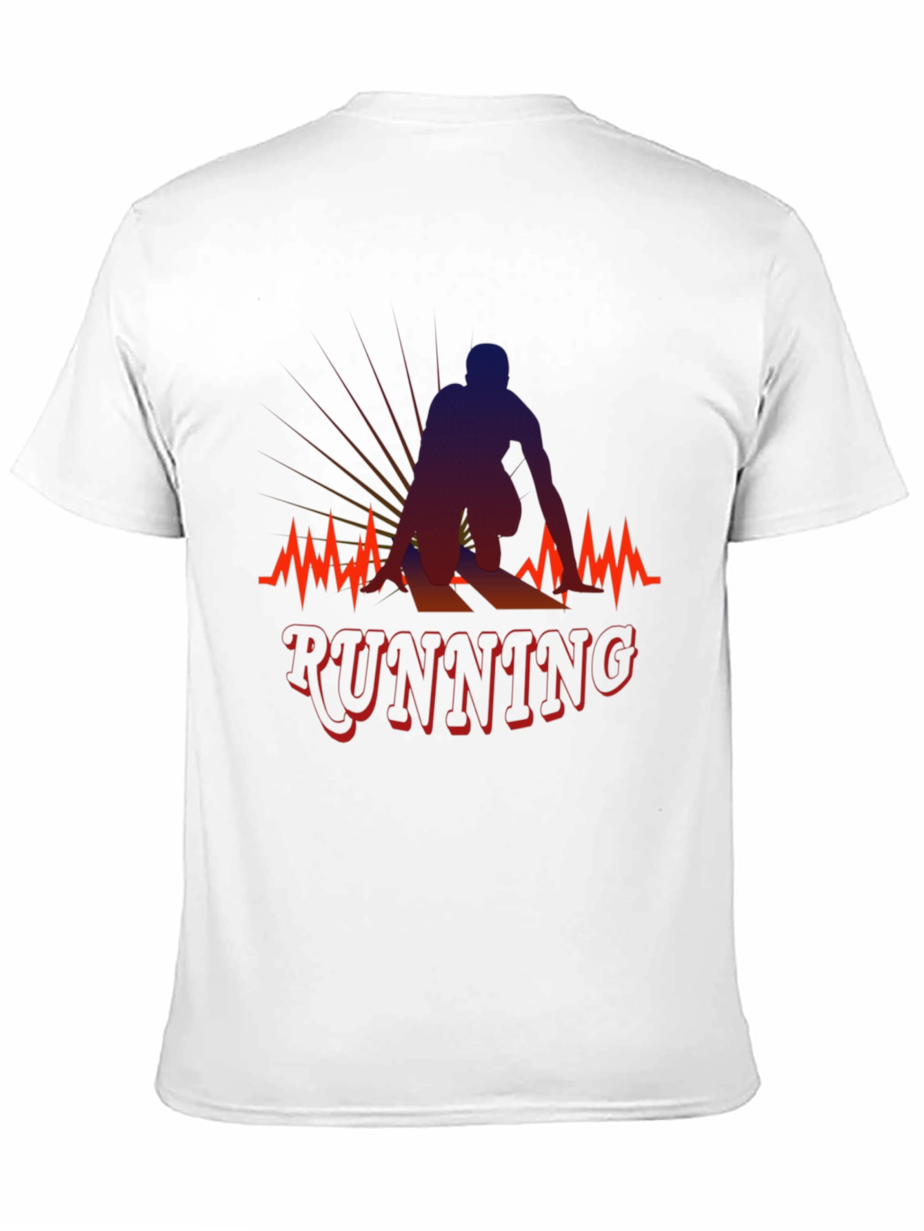 Running Silhouette Graphic T-Shirt - Black