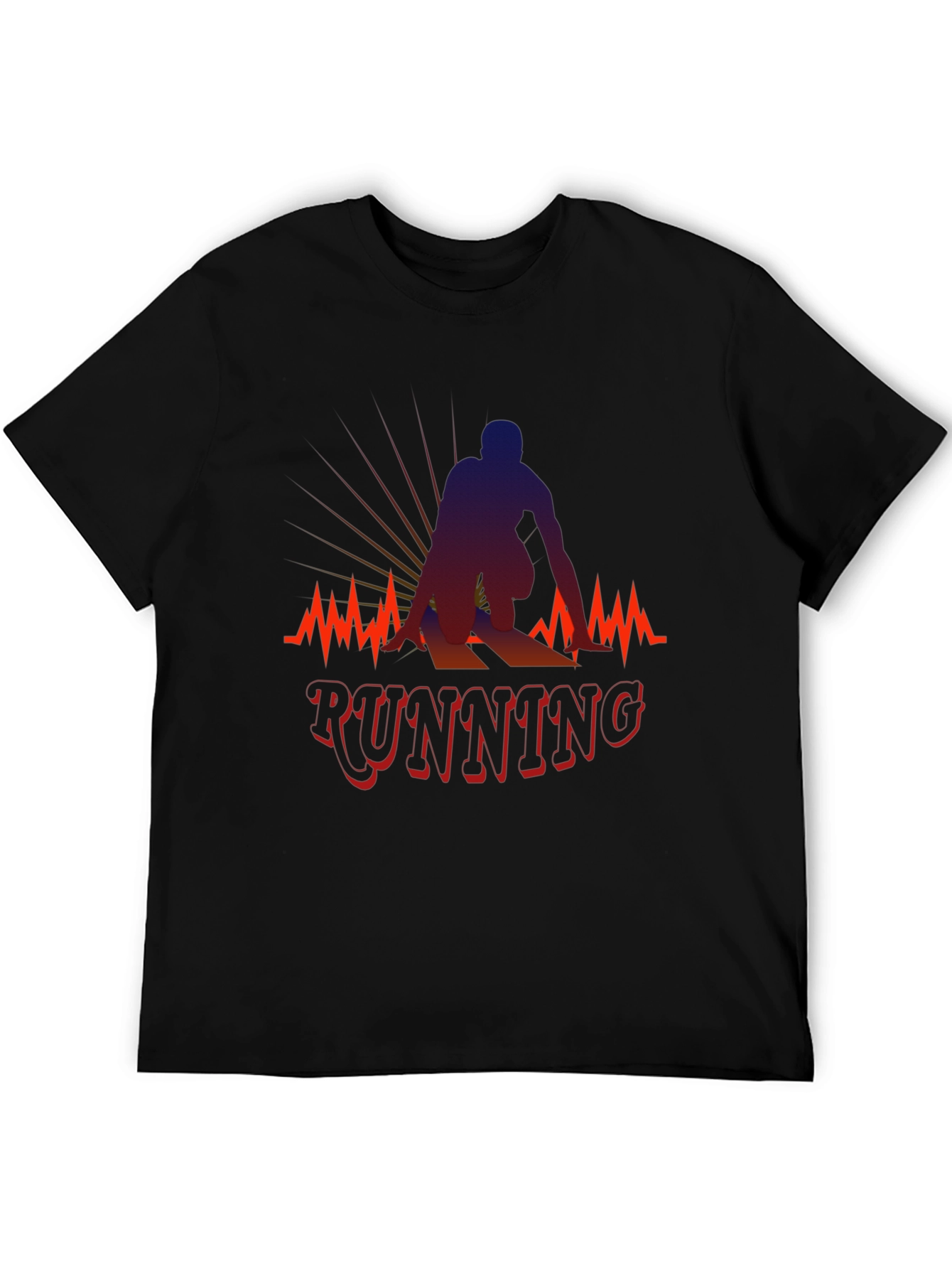 Running Silhouette Graphic T-Shirt - Black