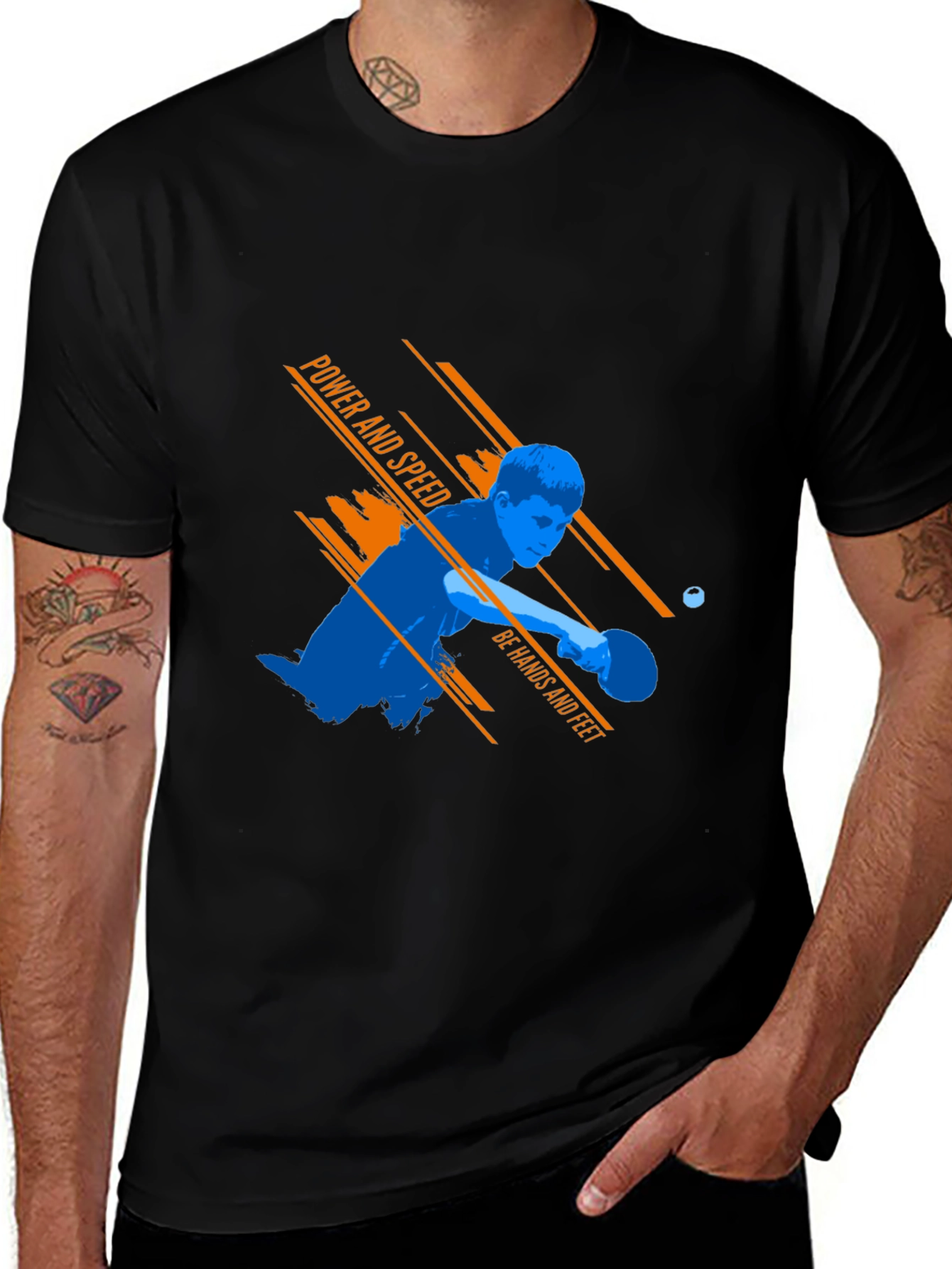 Power & Speed Table Tennis Graphic Tee