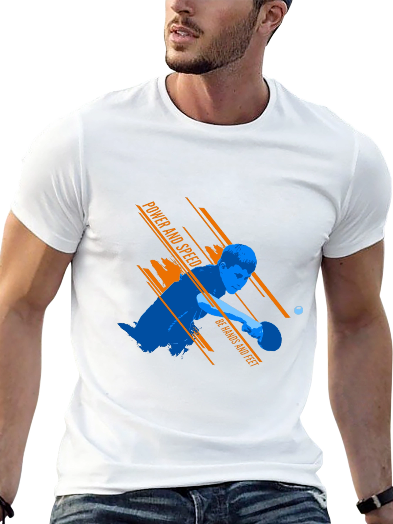 Power & Speed Table Tennis Graphic Tee