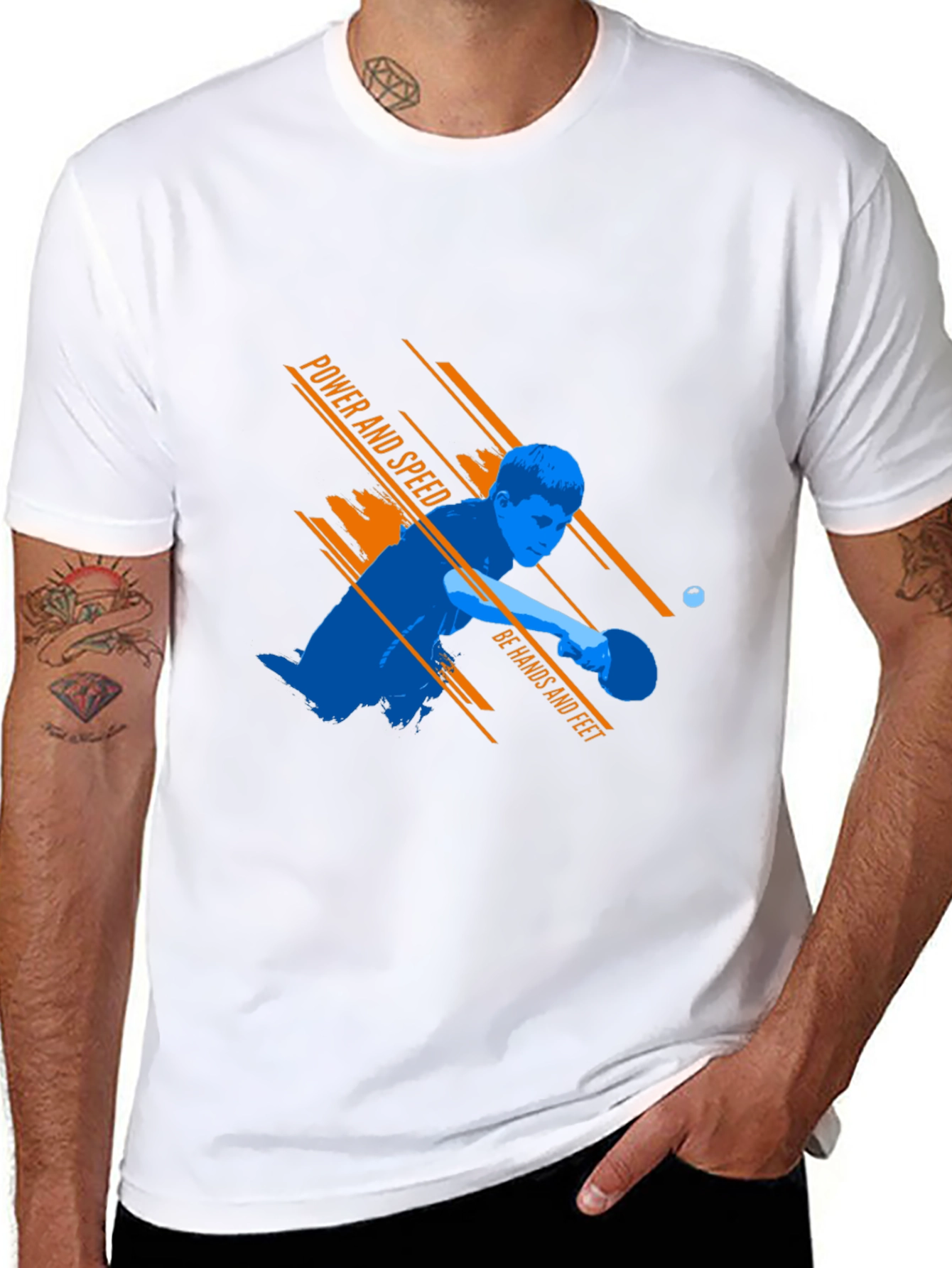 Power & Speed Table Tennis Graphic Tee