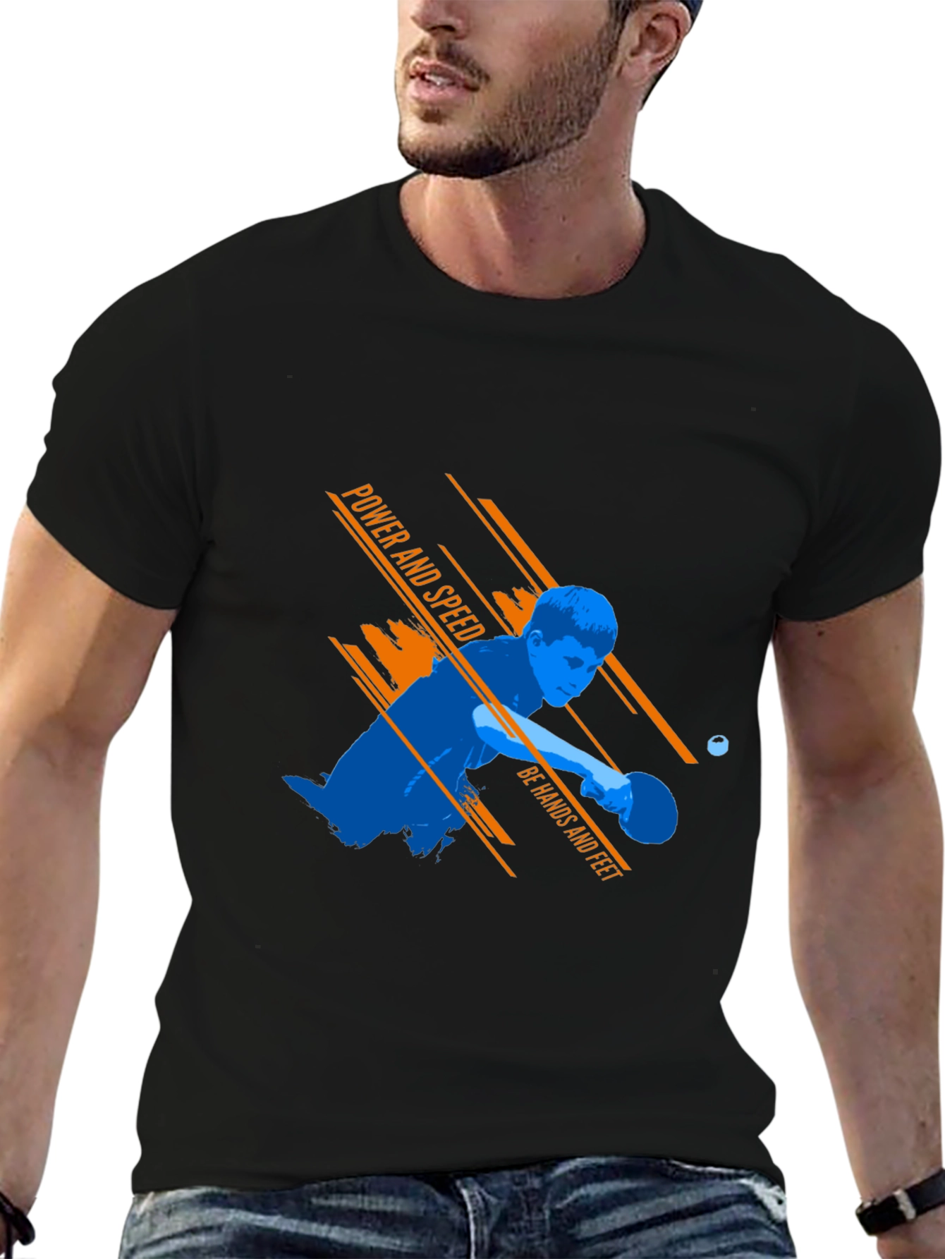 Power & Speed Table Tennis Graphic Tee