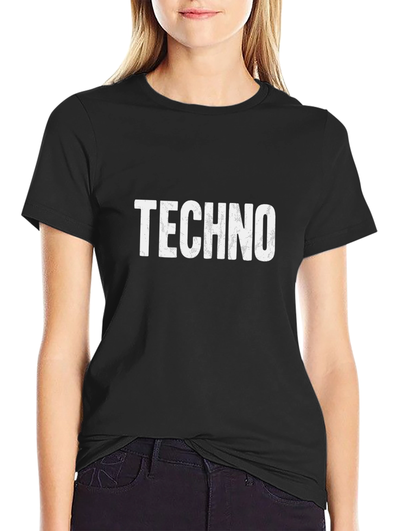 Techno Graphic T-Shirt - Classic Crew Neck Tee