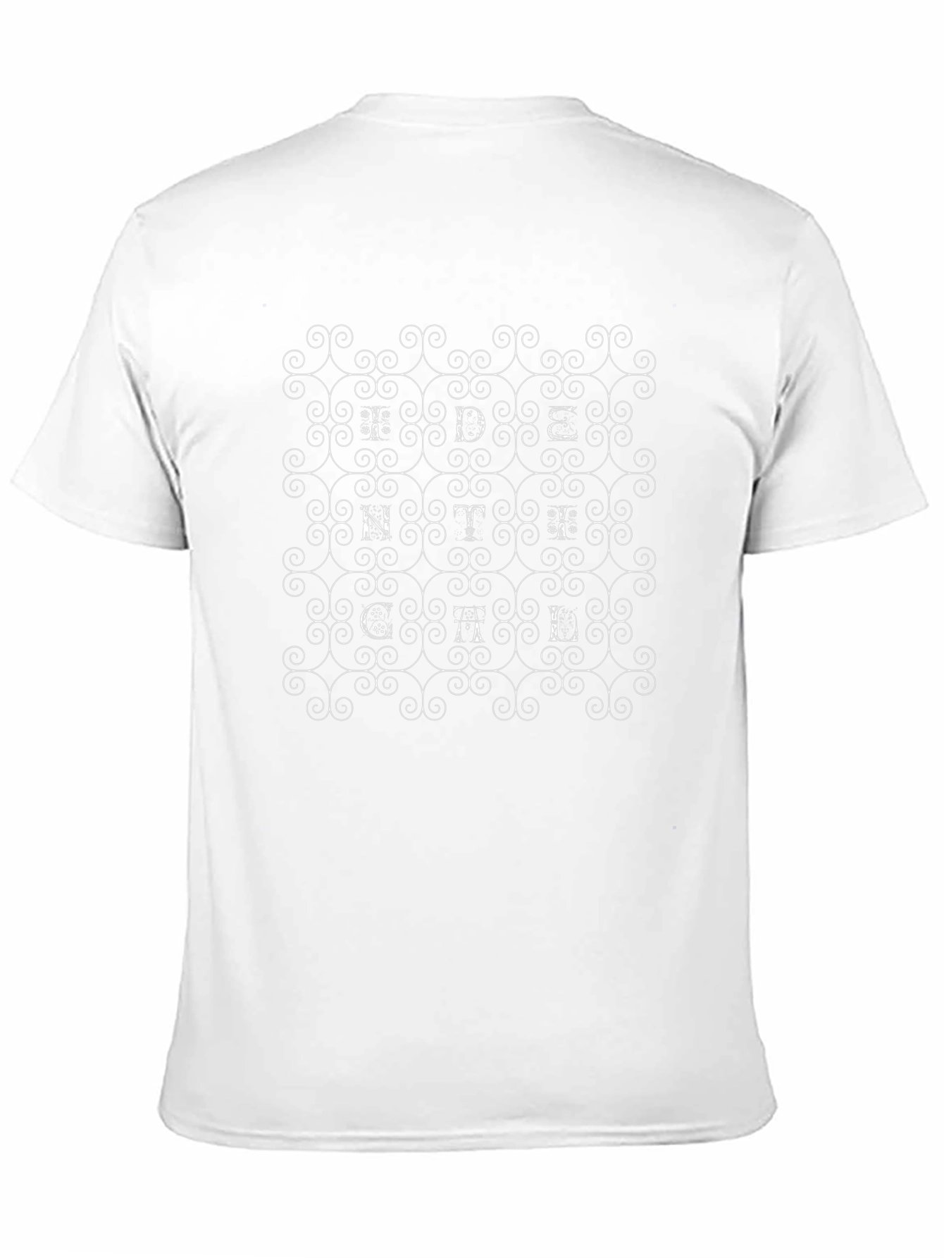 Decorative Design Pattern Black T-Shirt
