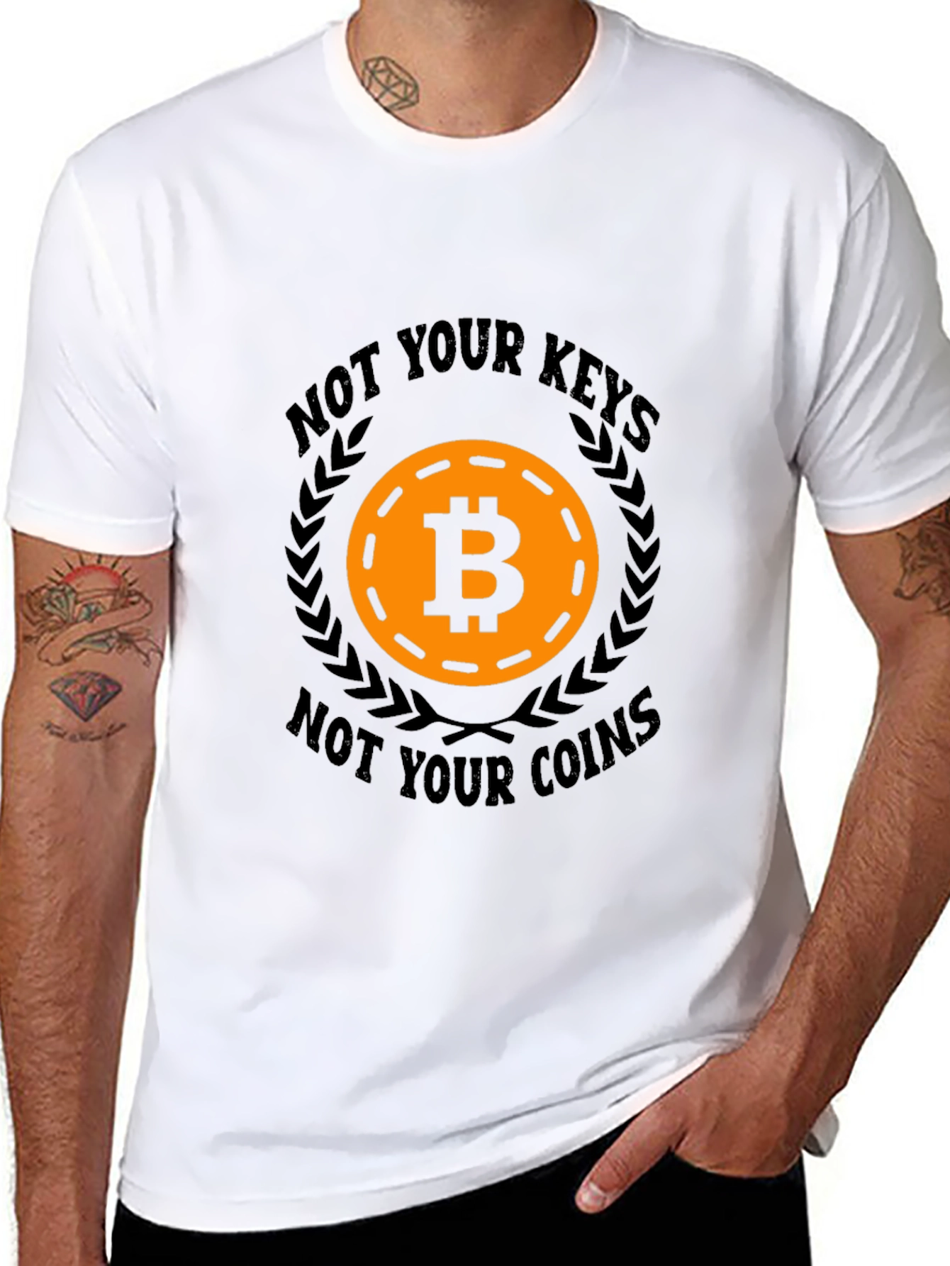 Bitcoin T-Shirt - Not Your Keys Not Your Coins