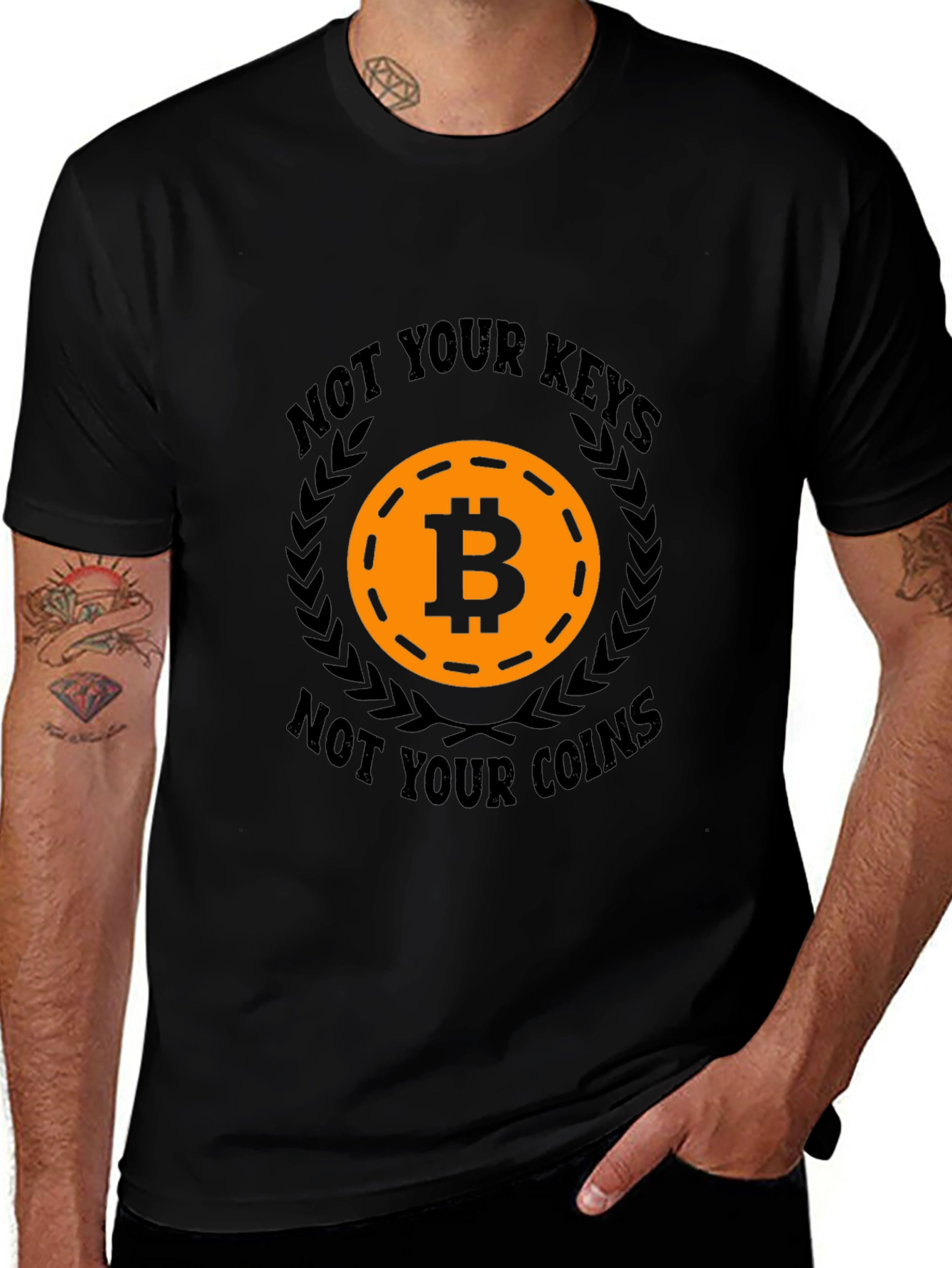 Bitcoin T-Shirt - Not Your Keys Not Your Coins