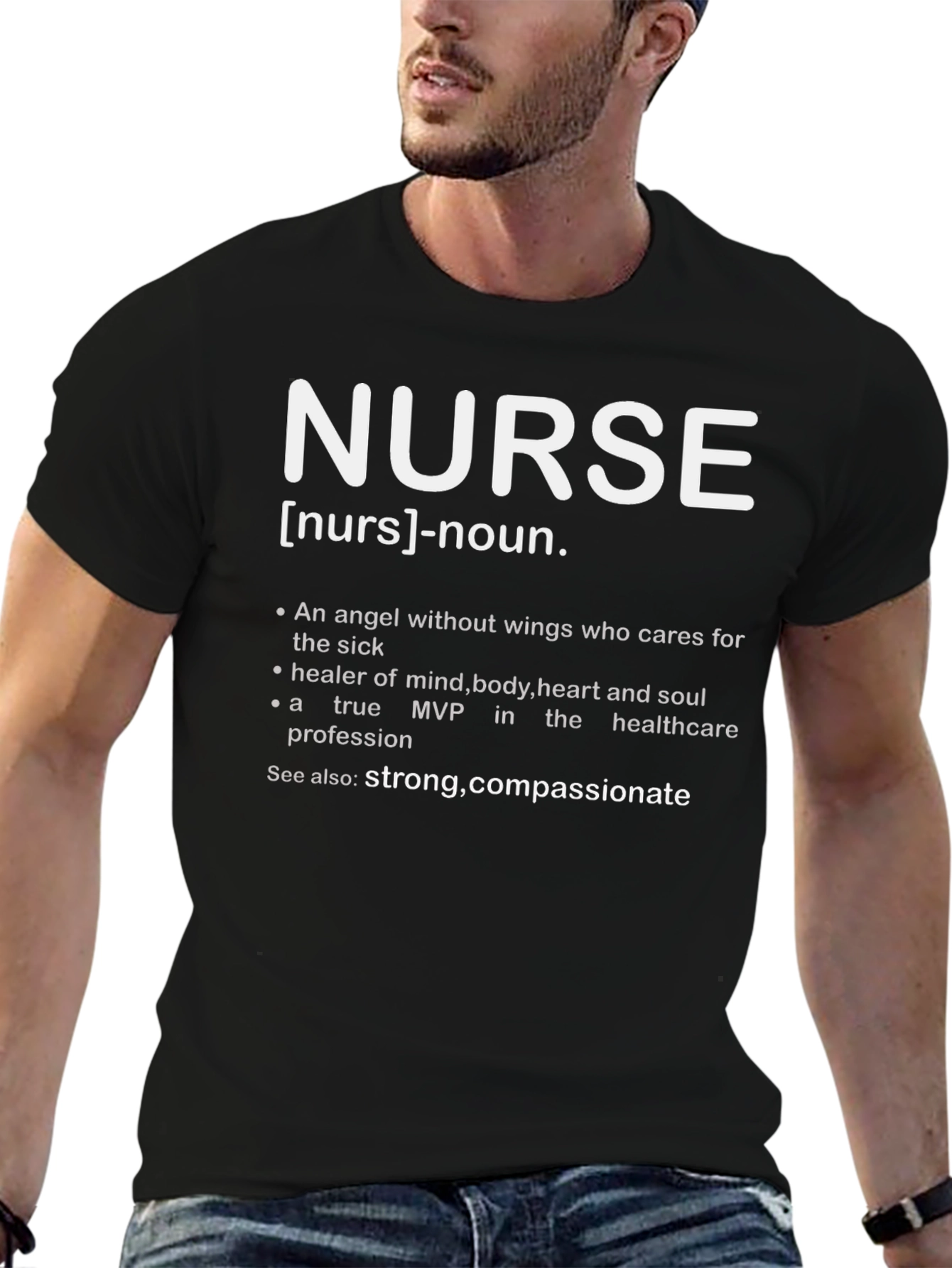 Nurse Definition T-Shirt - Strong Compassionate
