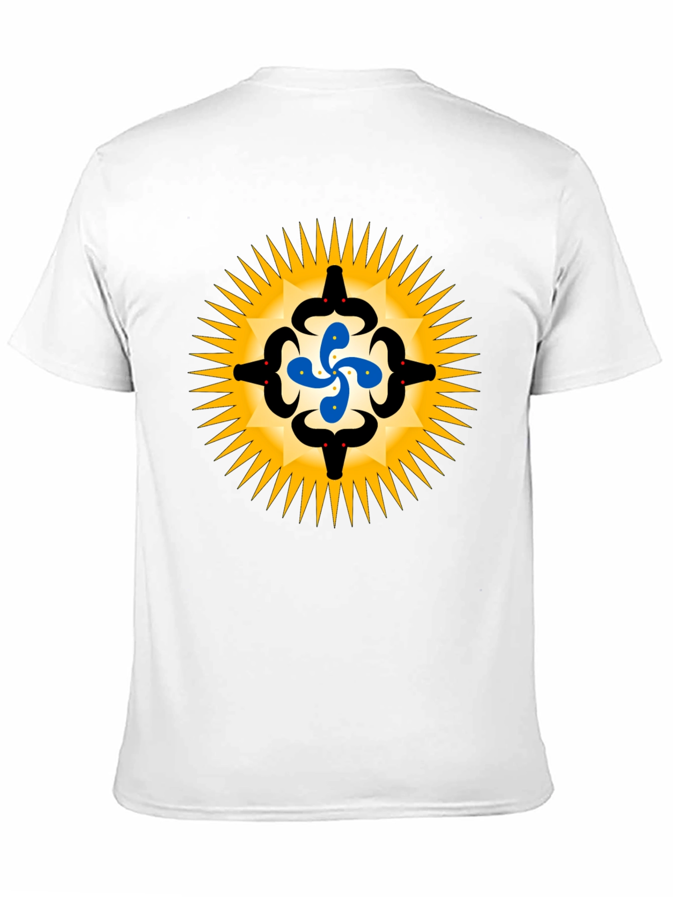 Black T-Shirt with Snake Swirl Graphic