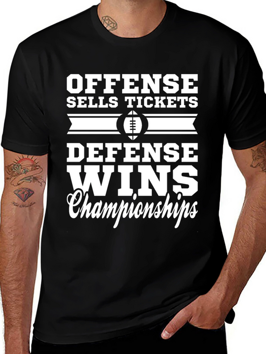 Offense Sells Tickets Defense Wins Championships Graphic Tee