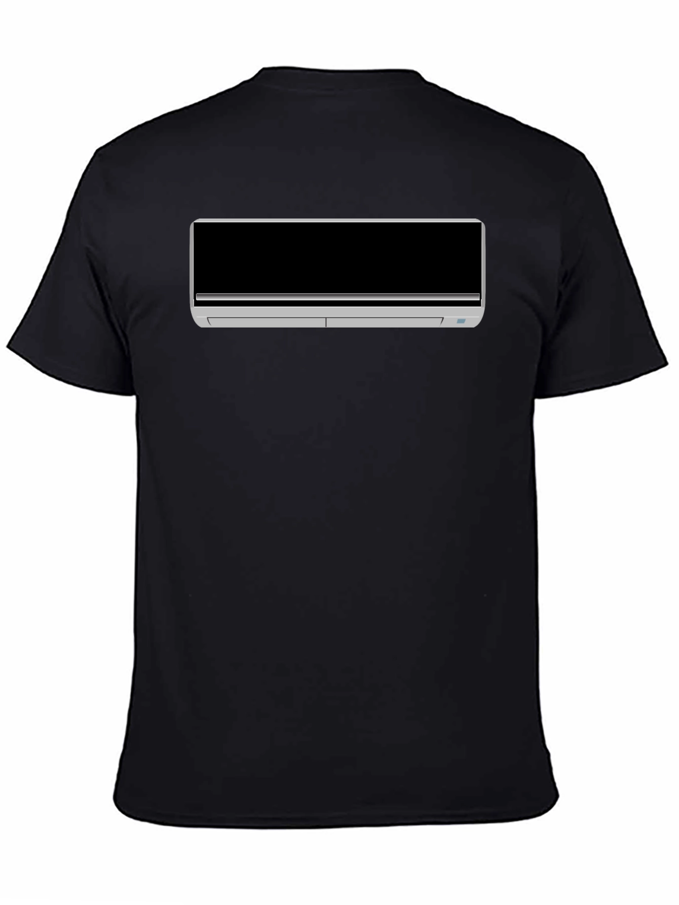Cool AC Unit Graphic Tee - Black Cotton T-Shirt