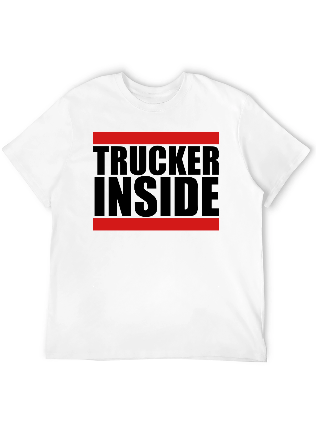 Trucker Inside Graphic Tee - Black
