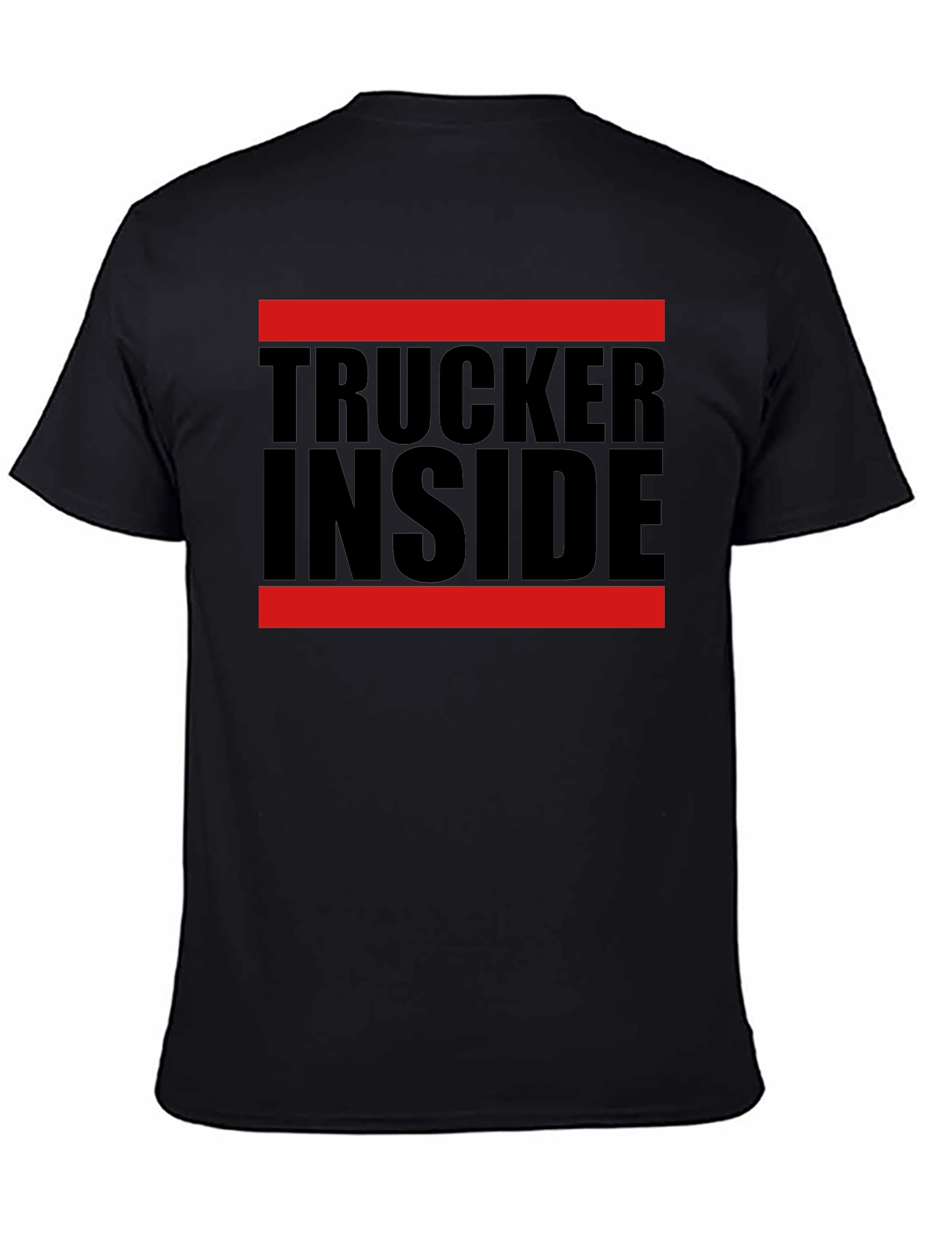 Trucker Inside Graphic Tee - Black