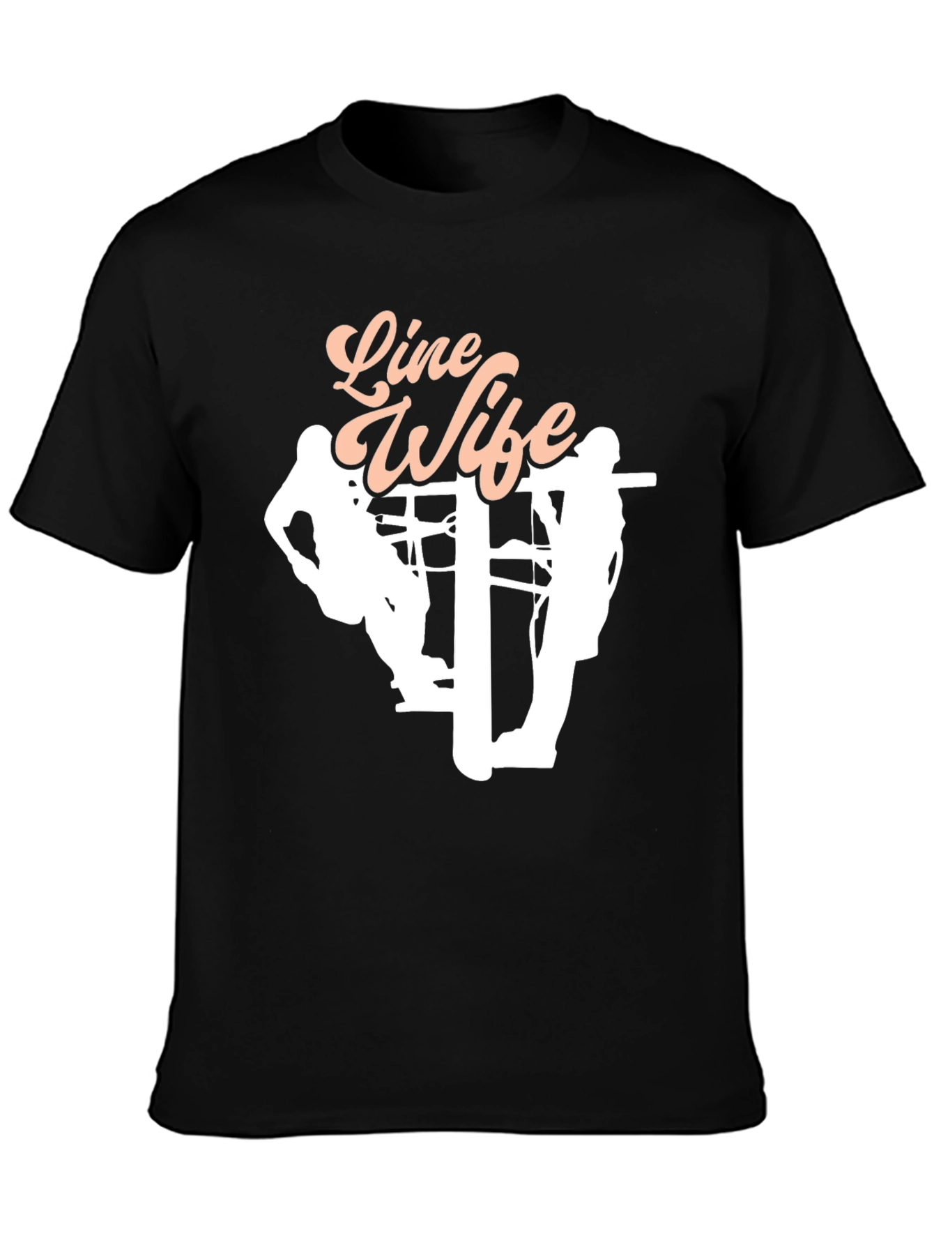 Line Wife T-Shirt - Black Graphic Tee