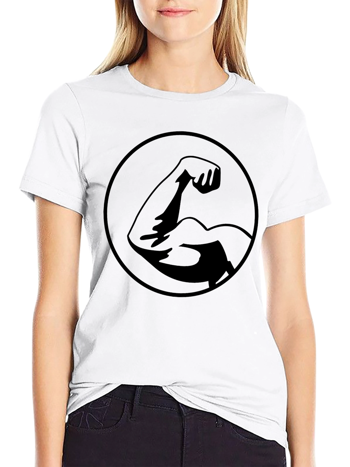 Muscle Arm Graphic T-Shirt - Power & Strength