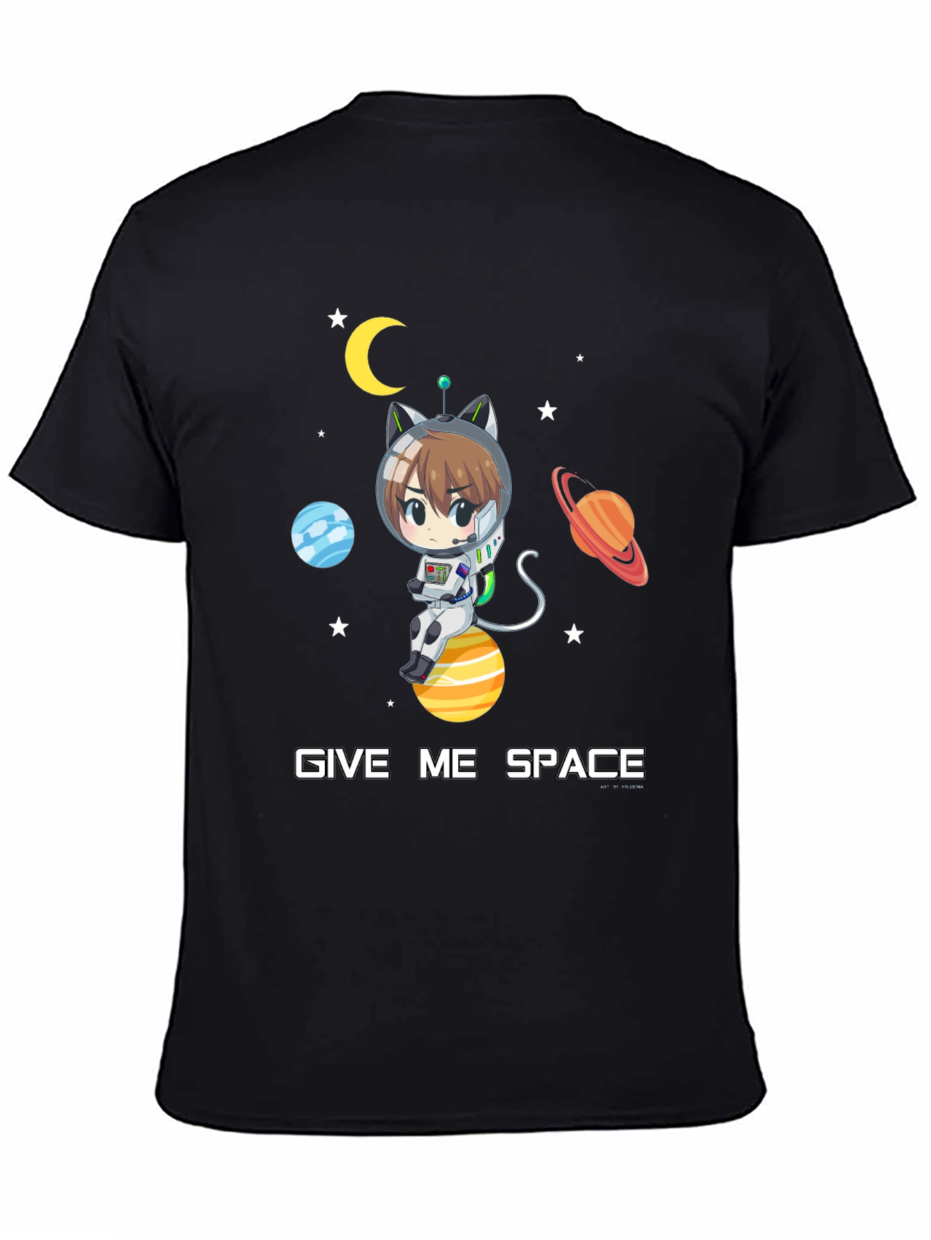 Give Me Space T-Shirt - Anime Cat Astronaut Design