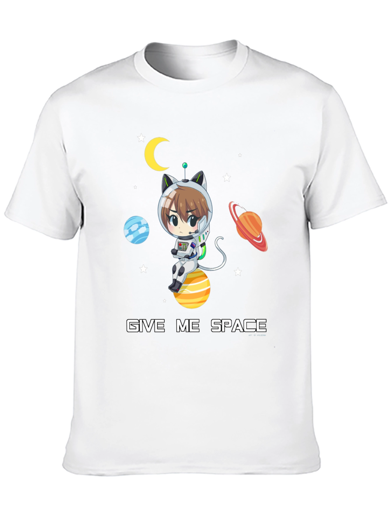 Give Me Space T-Shirt - Anime Cat Astronaut Design