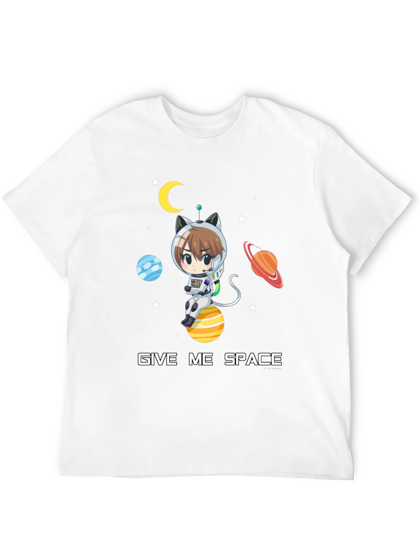 Give Me Space T-Shirt - Anime Cat Astronaut Design