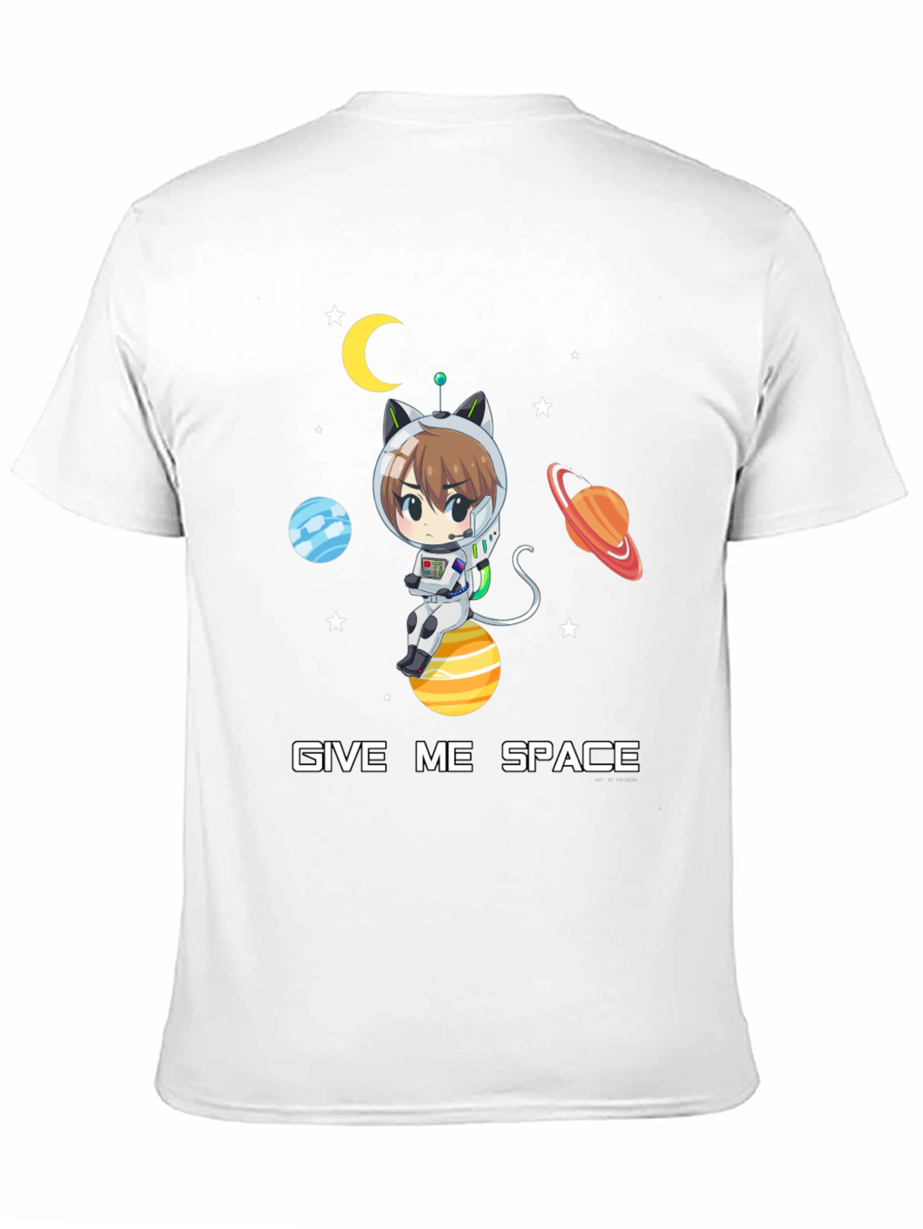 Give Me Space T-Shirt - Anime Cat Astronaut Design