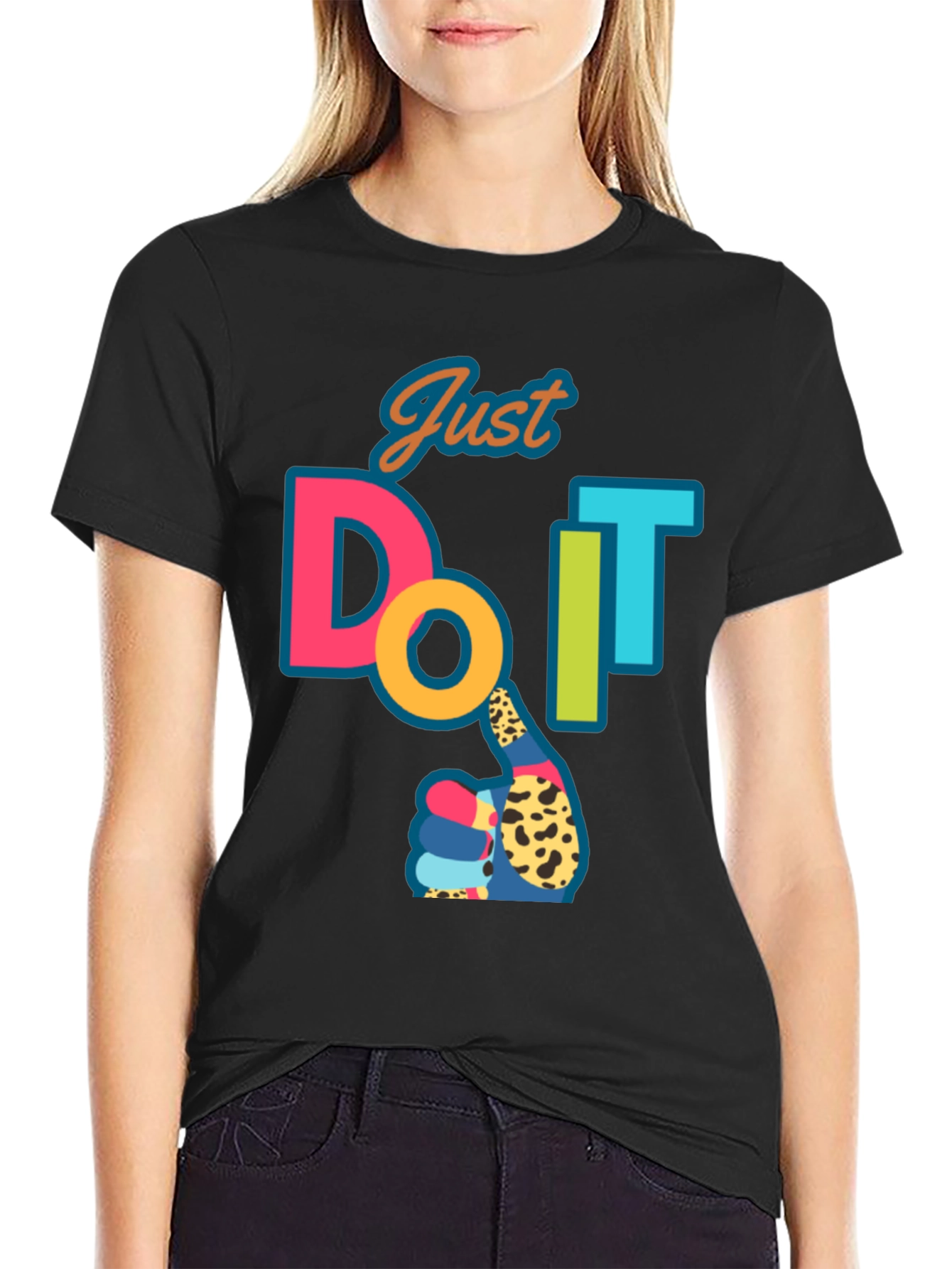 Just Do It T-Shirt - Graphic Print Cotton Tee