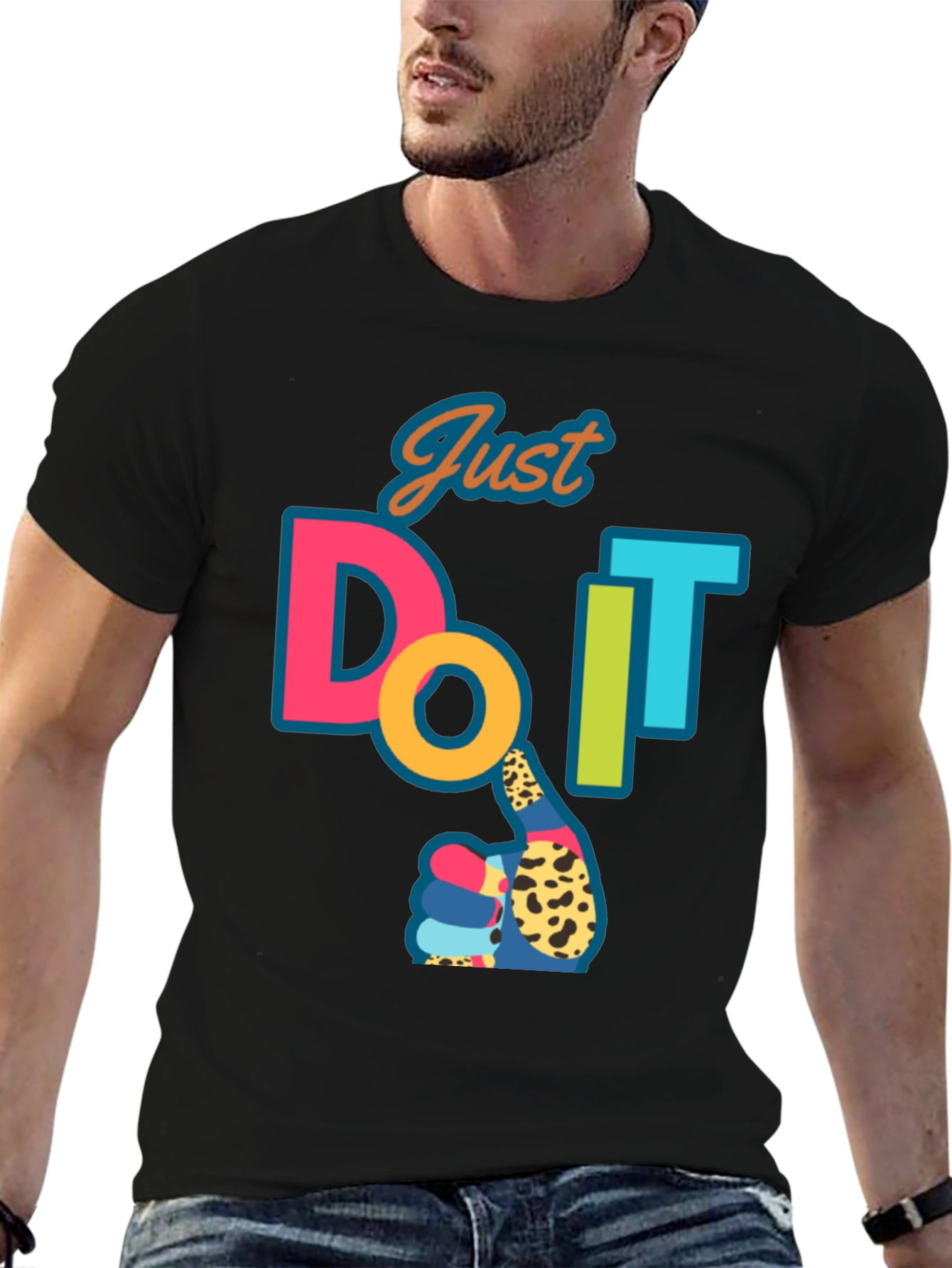 Just Do It T-Shirt - Graphic Print Cotton Tee