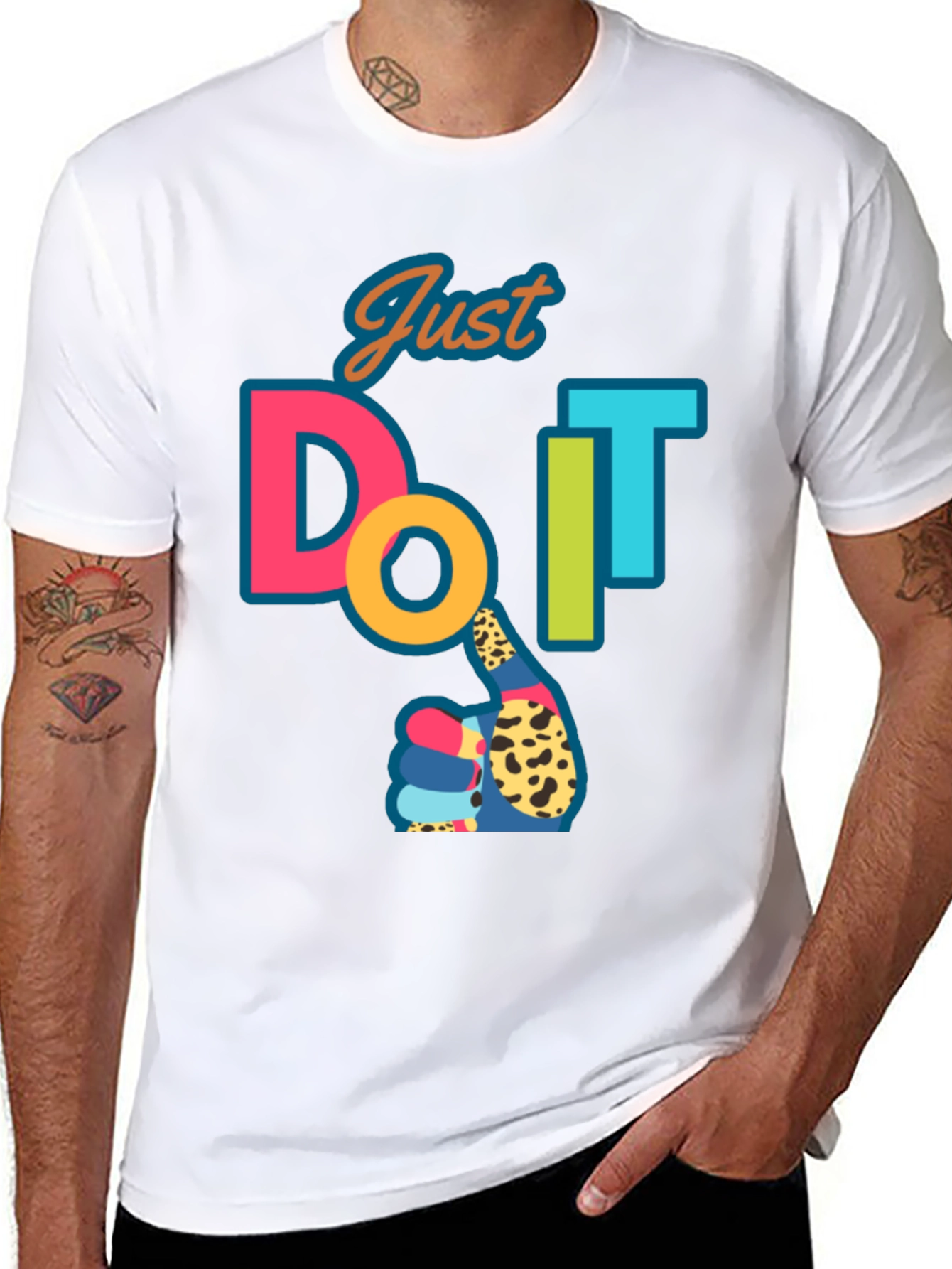 Just Do It T-Shirt - Graphic Print Cotton Tee