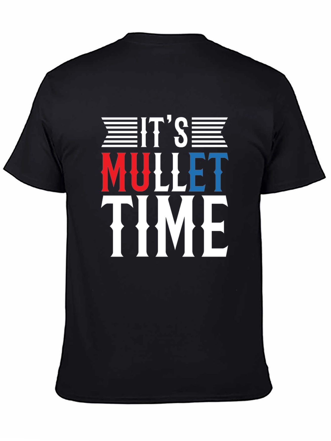 Its Mullet Time Black T-Shirt