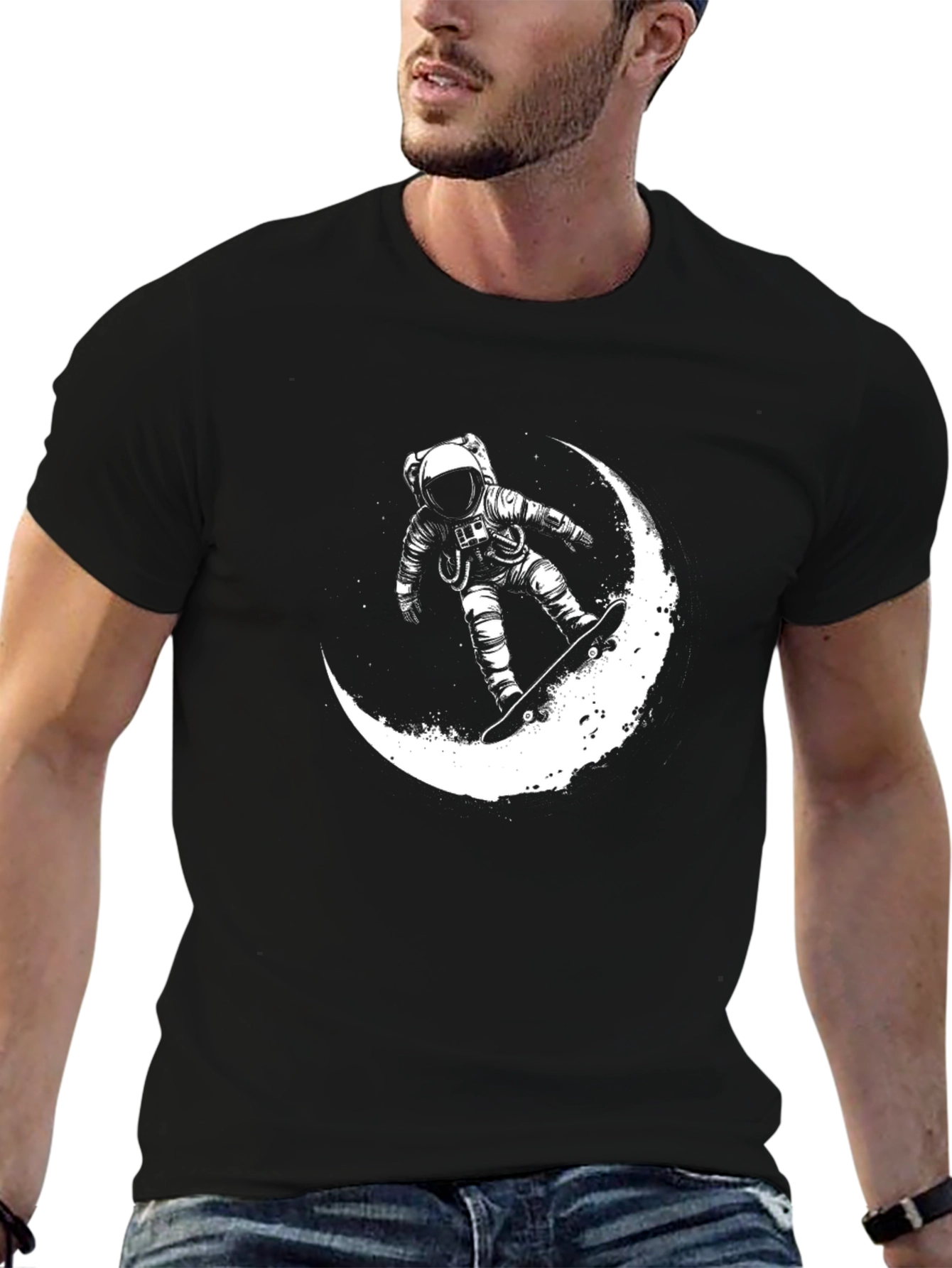 Astronaut Moon Ride Graphic T-Shirt