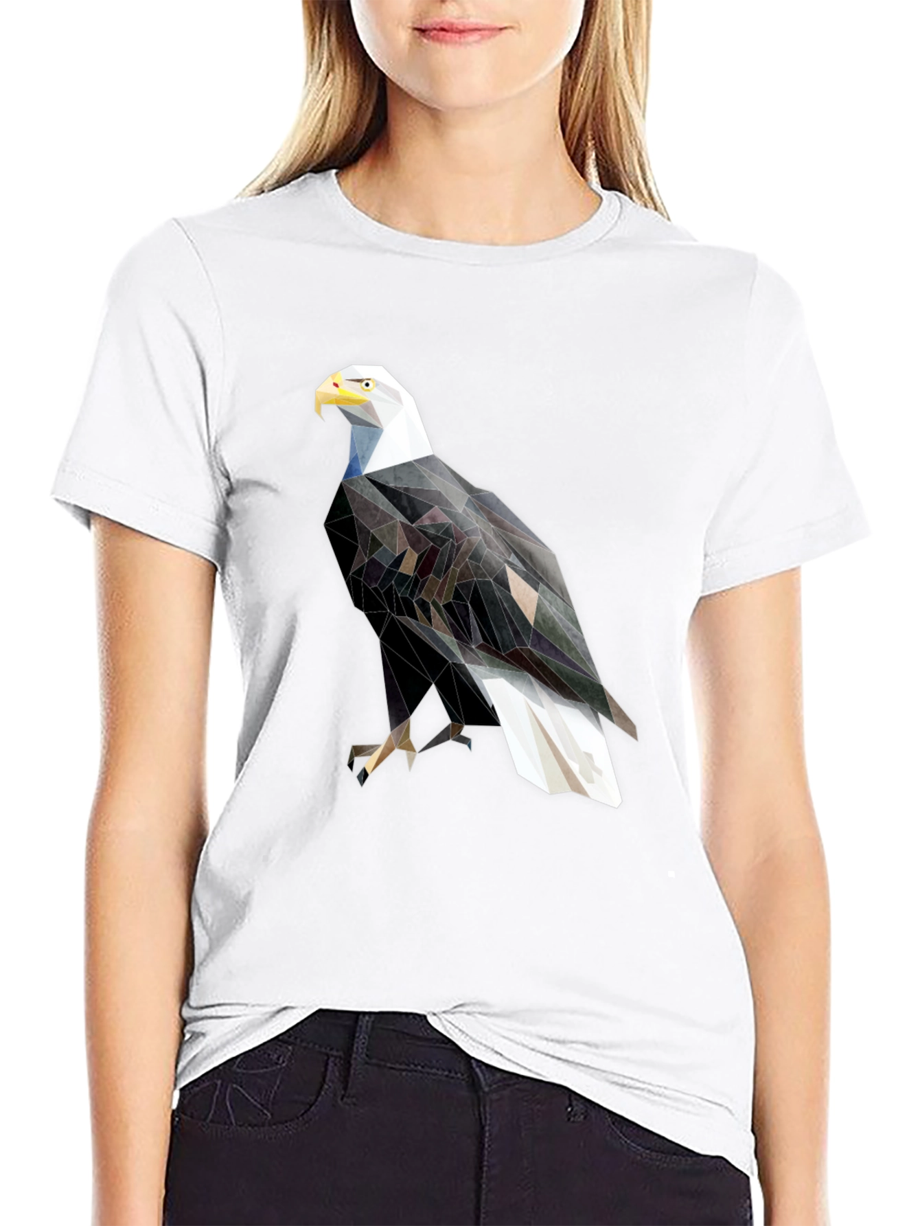 Geometric Eagle Graphic T-Shirt