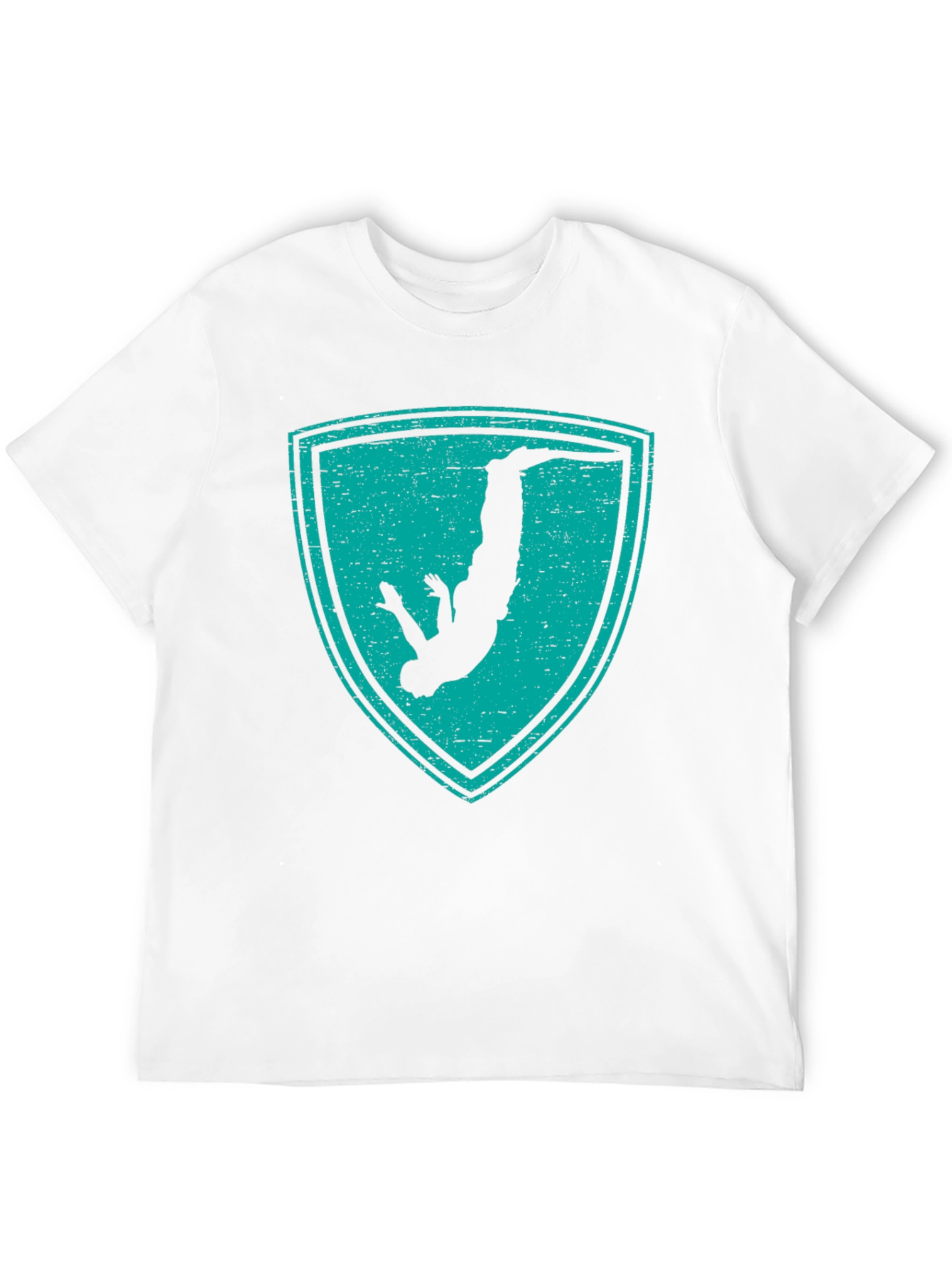 Parkour Silhouette Shield Graphic T-Shirt - Black
