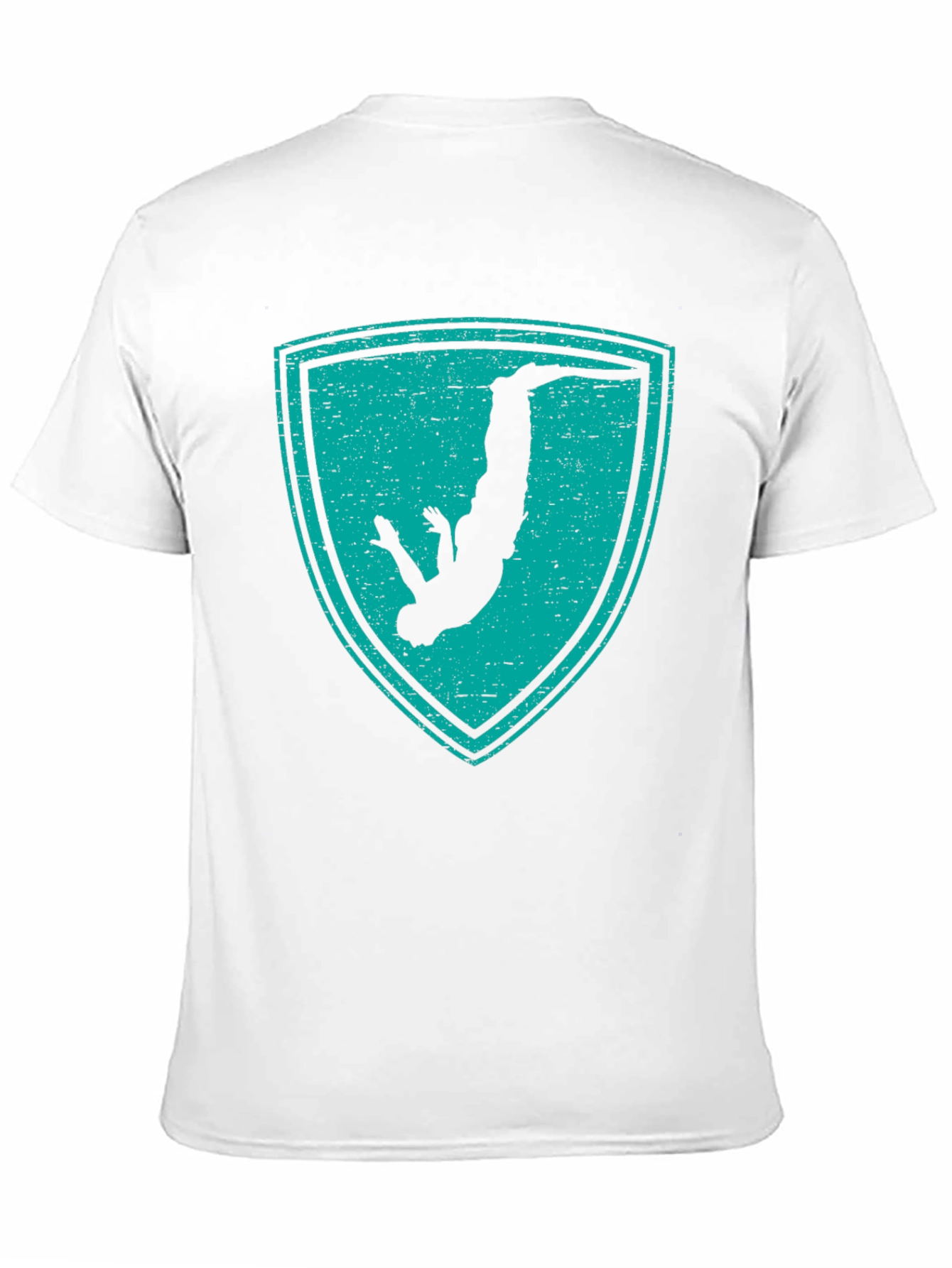 Parkour Silhouette Shield Graphic T-Shirt - Black