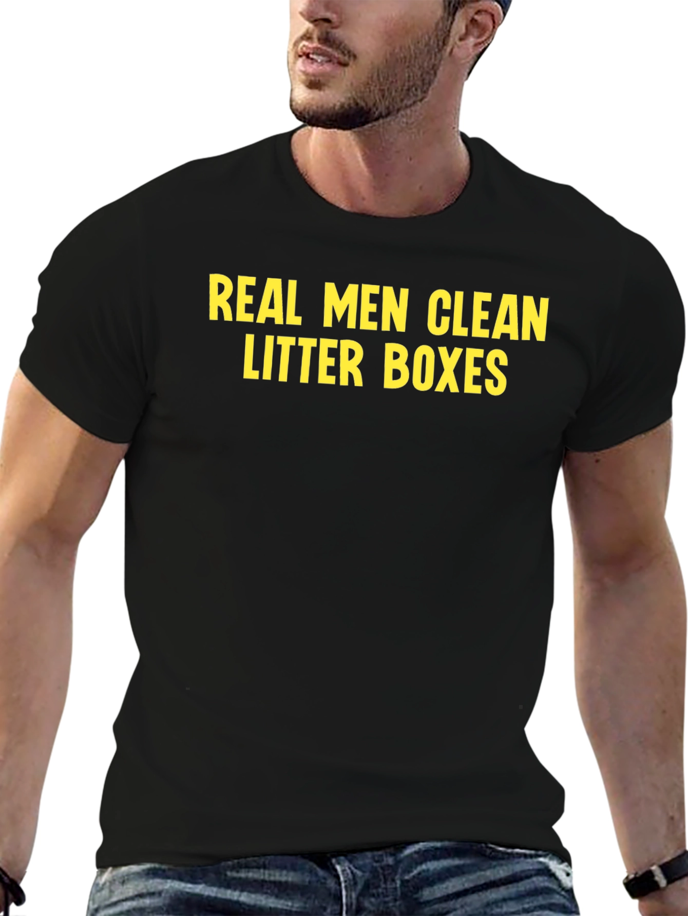 Real Men Clean Litter Boxes T-Shirt