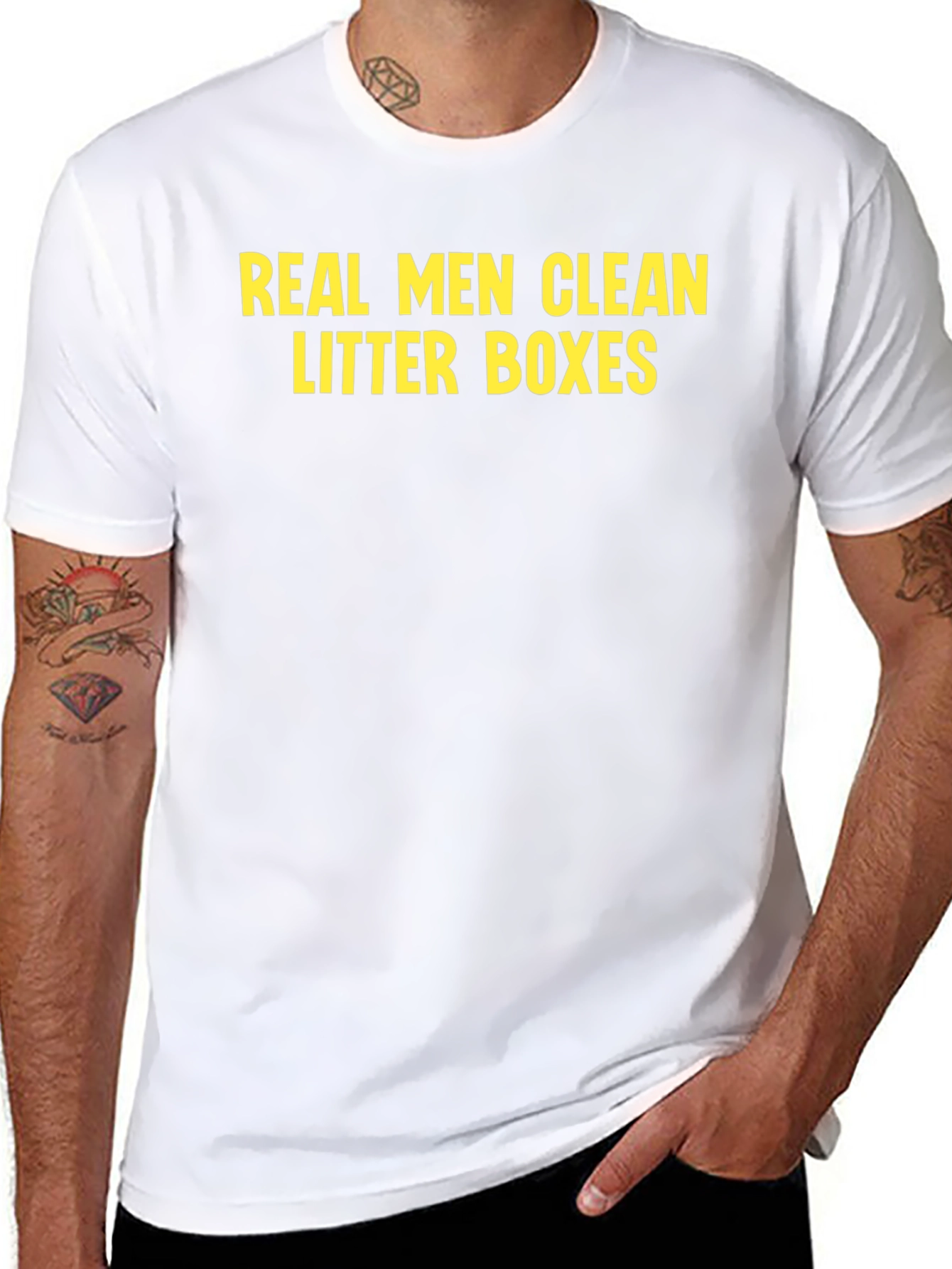 Real Men Clean Litter Boxes T-Shirt