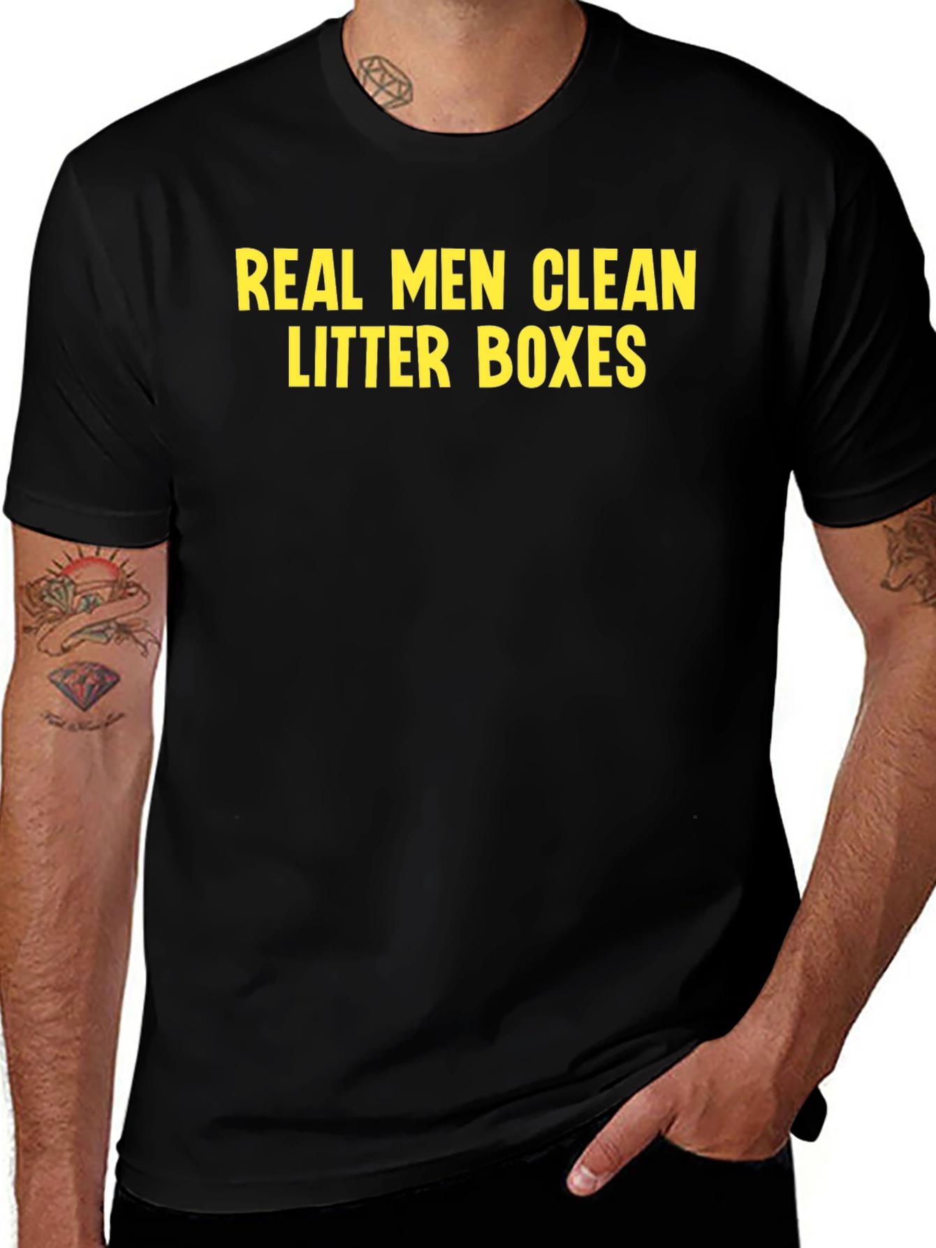 Real Men Clean Litter Boxes T-Shirt