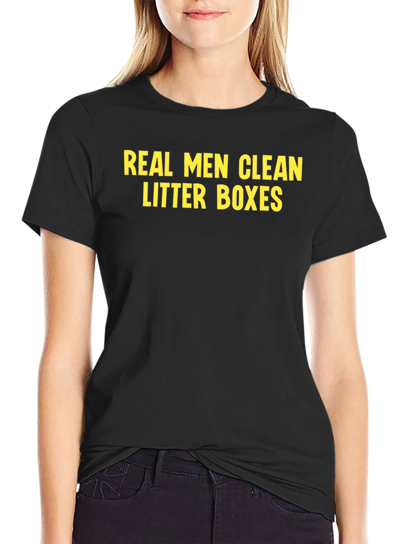 Real Men Clean Litter Boxes T-Shirt