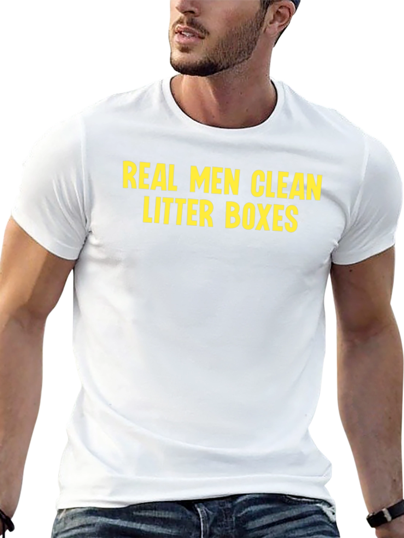 Real Men Clean Litter Boxes T-Shirt