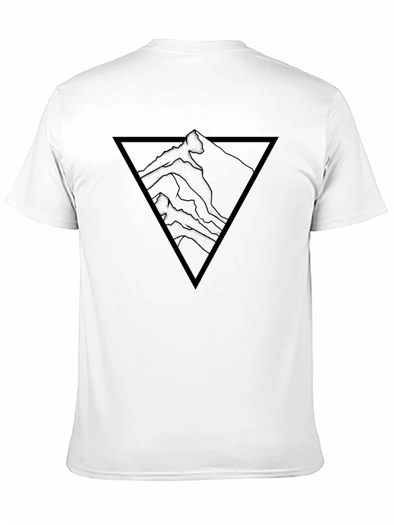 Mountain Peak Triangle Graphic Tee - Black