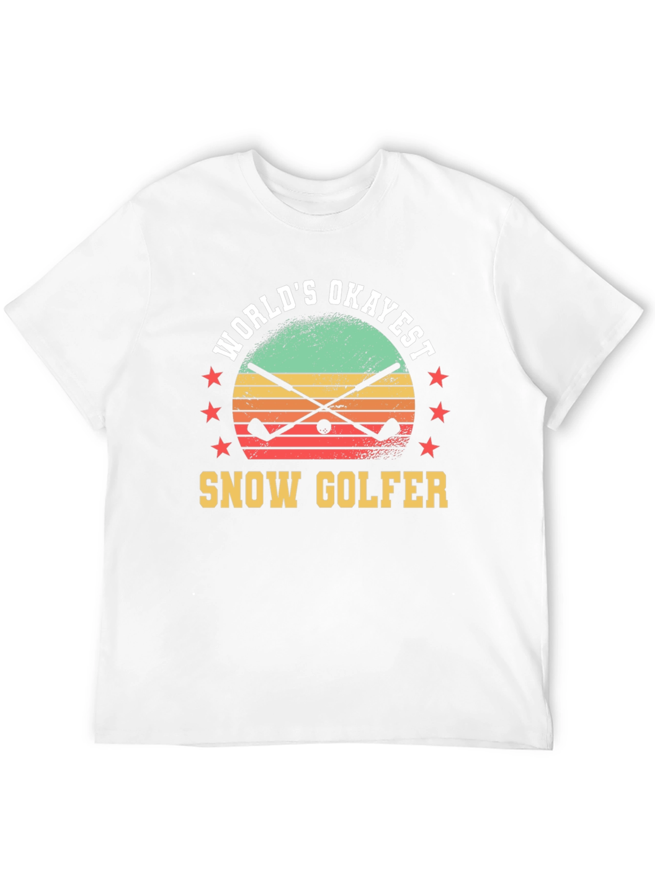 Worlds Okayest Snow Golfer Graphic T-Shirt