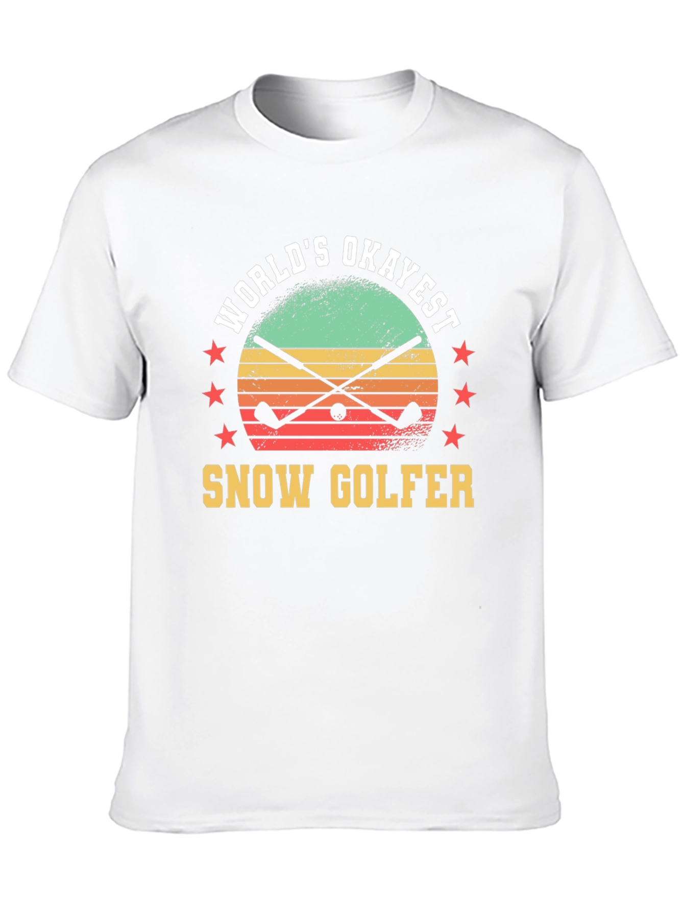 Worlds Okayest Snow Golfer Graphic T-Shirt