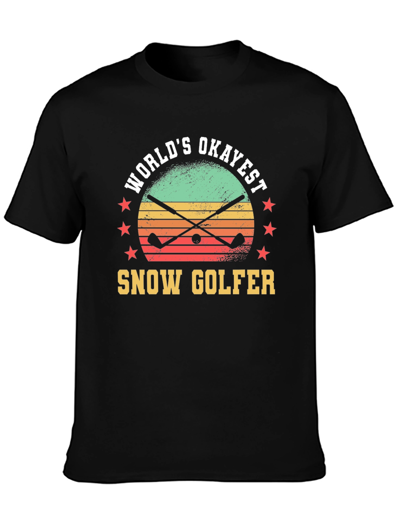 Worlds Okayest Snow Golfer Graphic T-Shirt