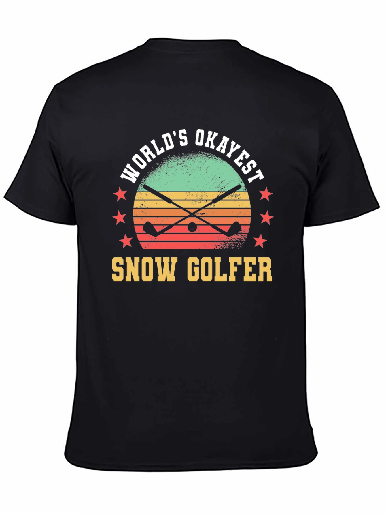 Worlds Okayest Snow Golfer Graphic T-Shirt