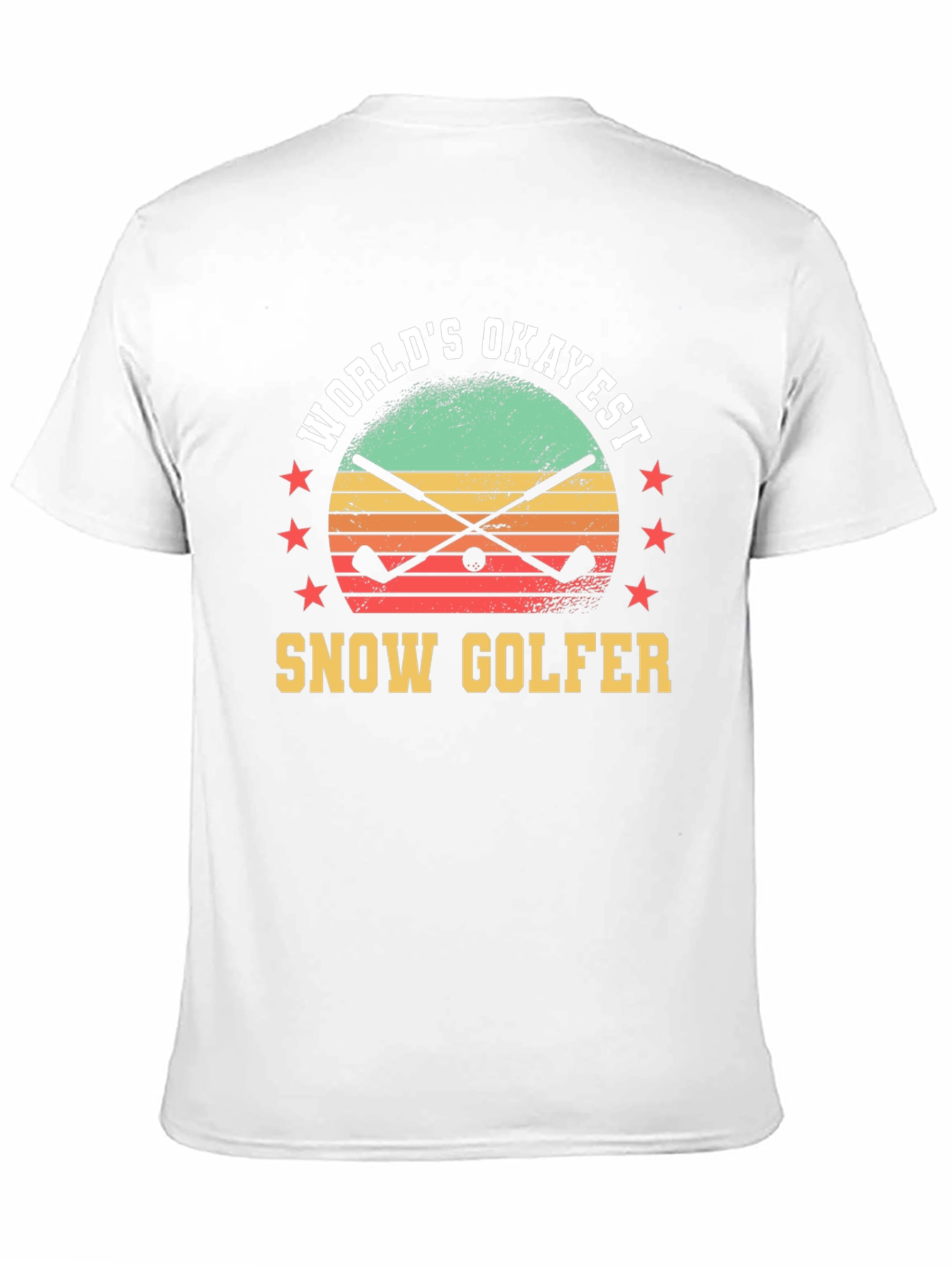 Worlds Okayest Snow Golfer Graphic T-Shirt