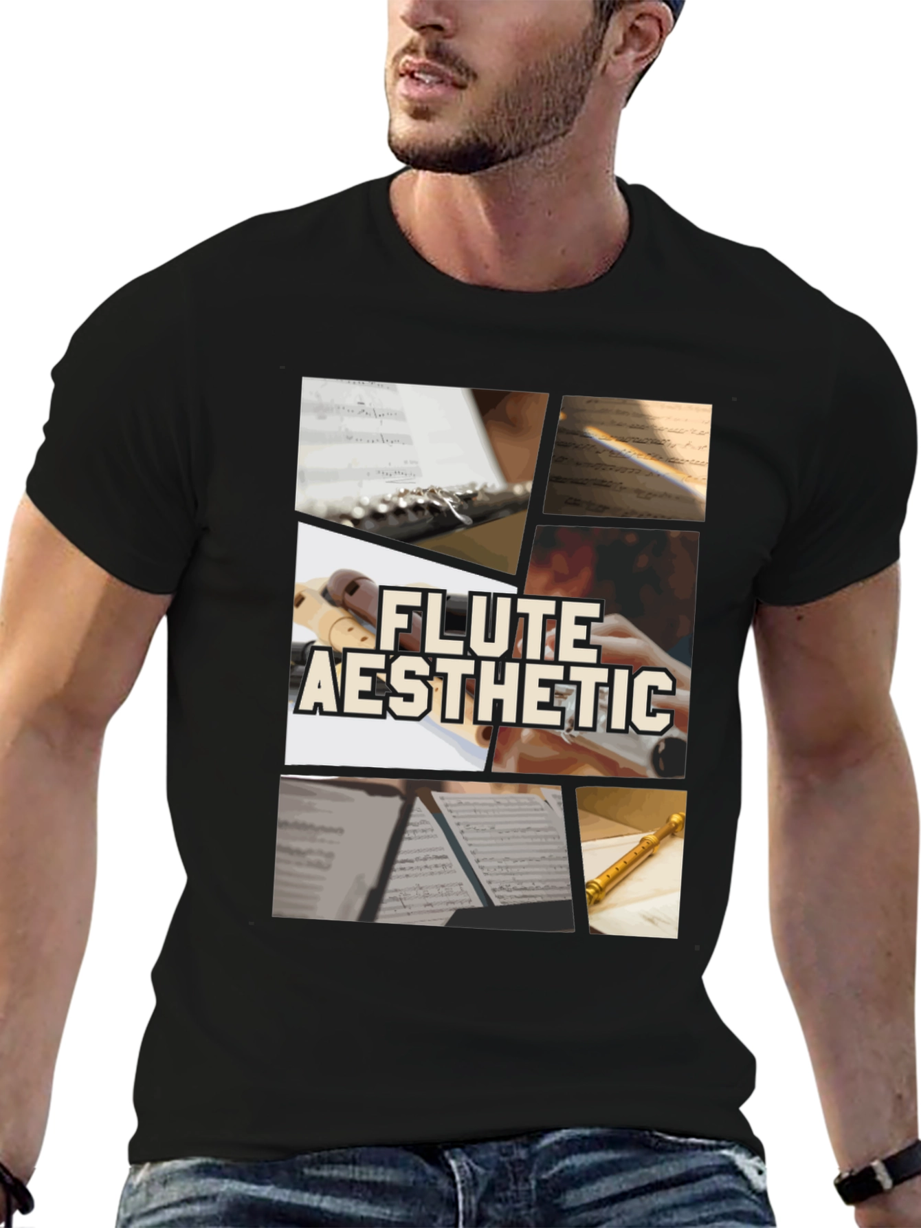 Flute Aesthetic T-Shirt - Music Lover Tee