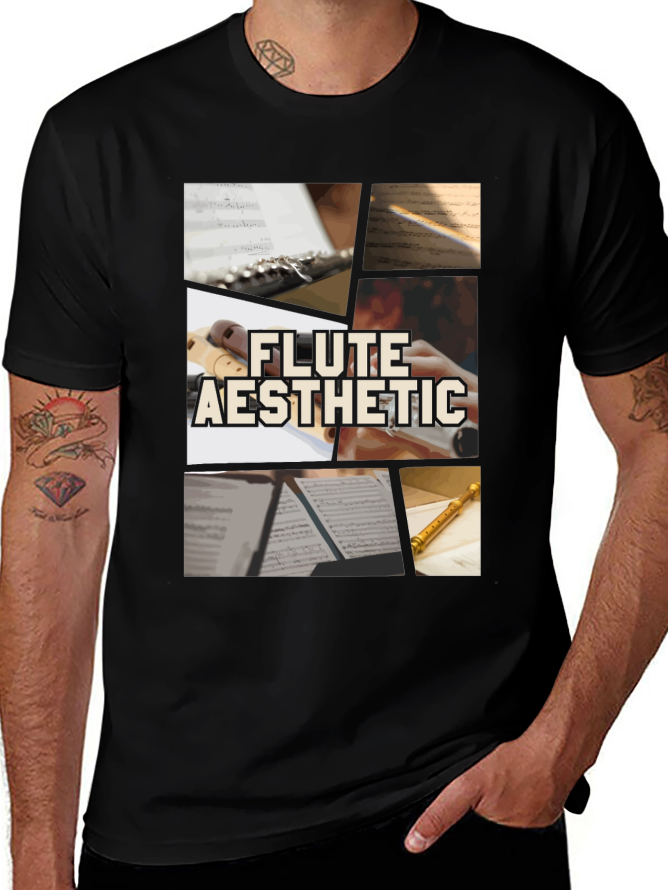 Flute Aesthetic T-Shirt - Music Lover Tee