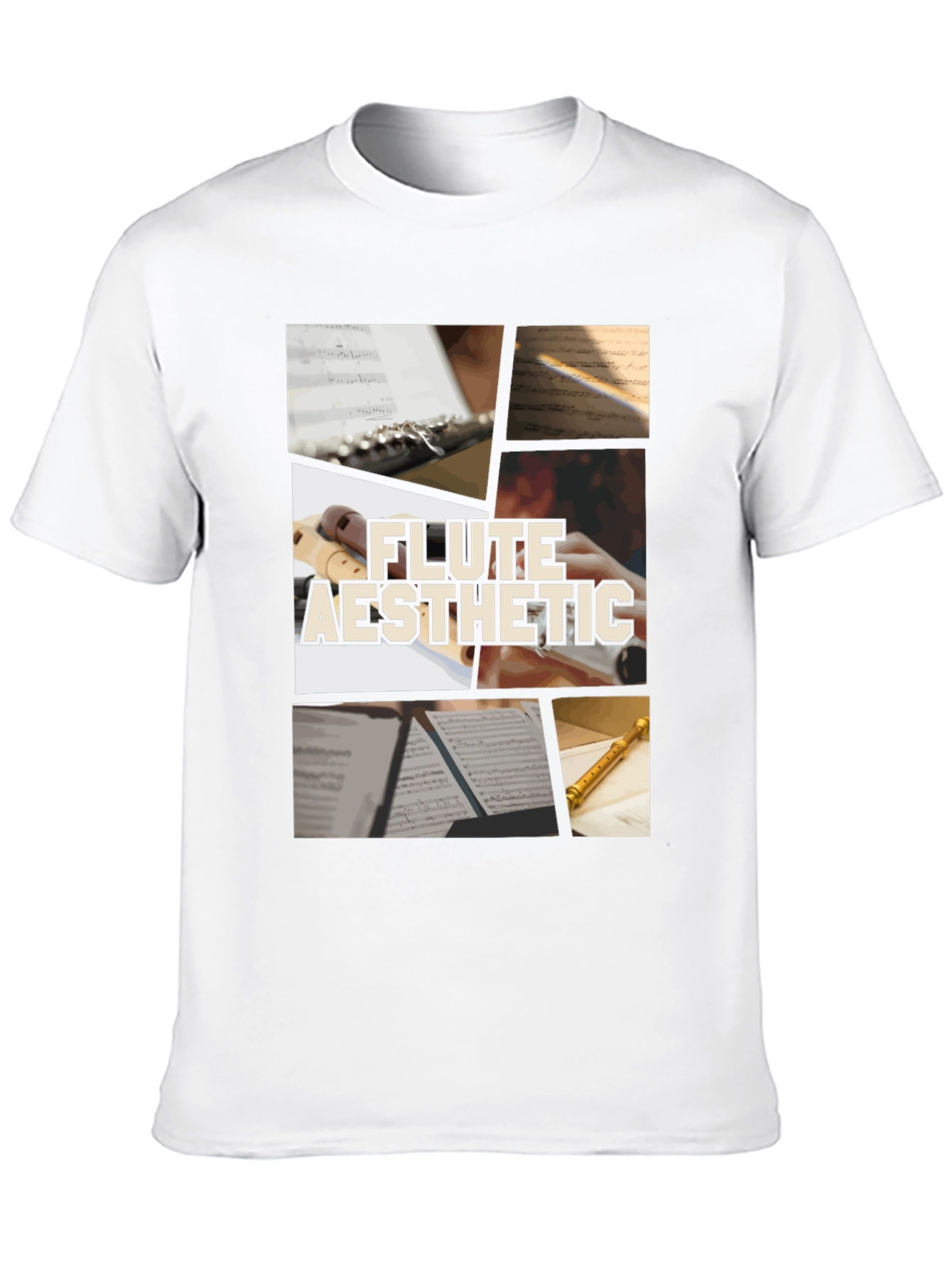 Flute Aesthetic T-Shirt - Music Lover Tee
